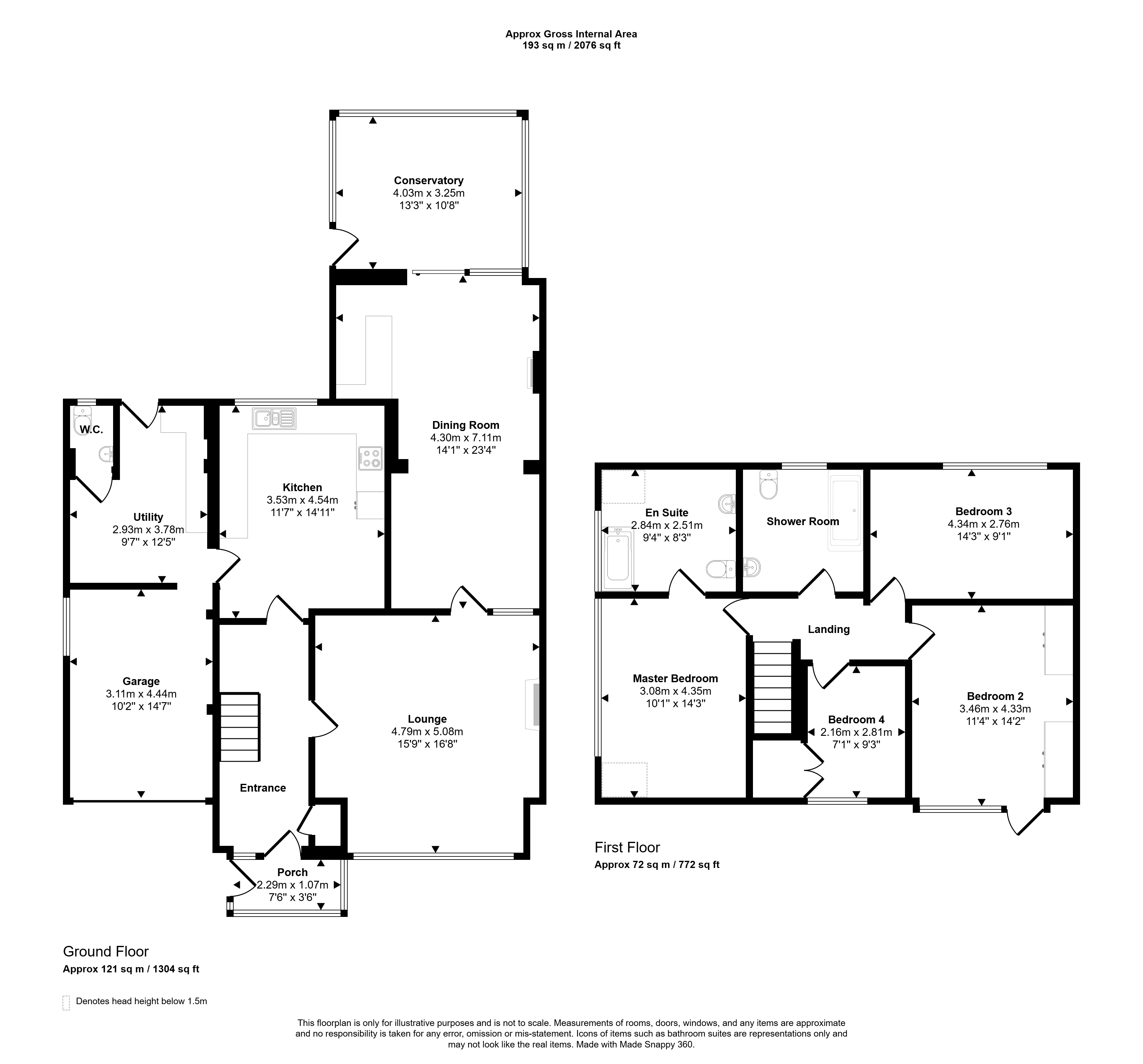 48, The Demesne, Ashington floorplan