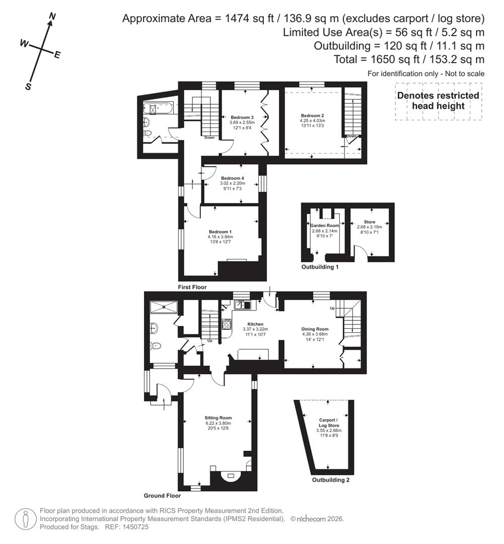 Tawstock View, 3 Village Cottages, Barnstaple floorplan