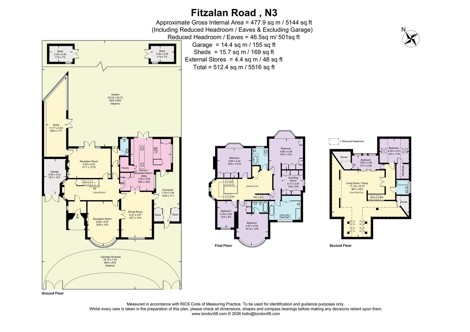 56, Fitzalan Road, London floorplan
