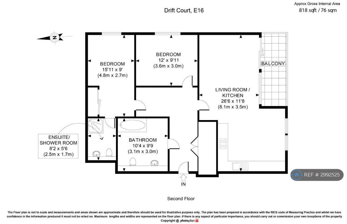 Flat, Drift Court Basin Approach, London floorplan
