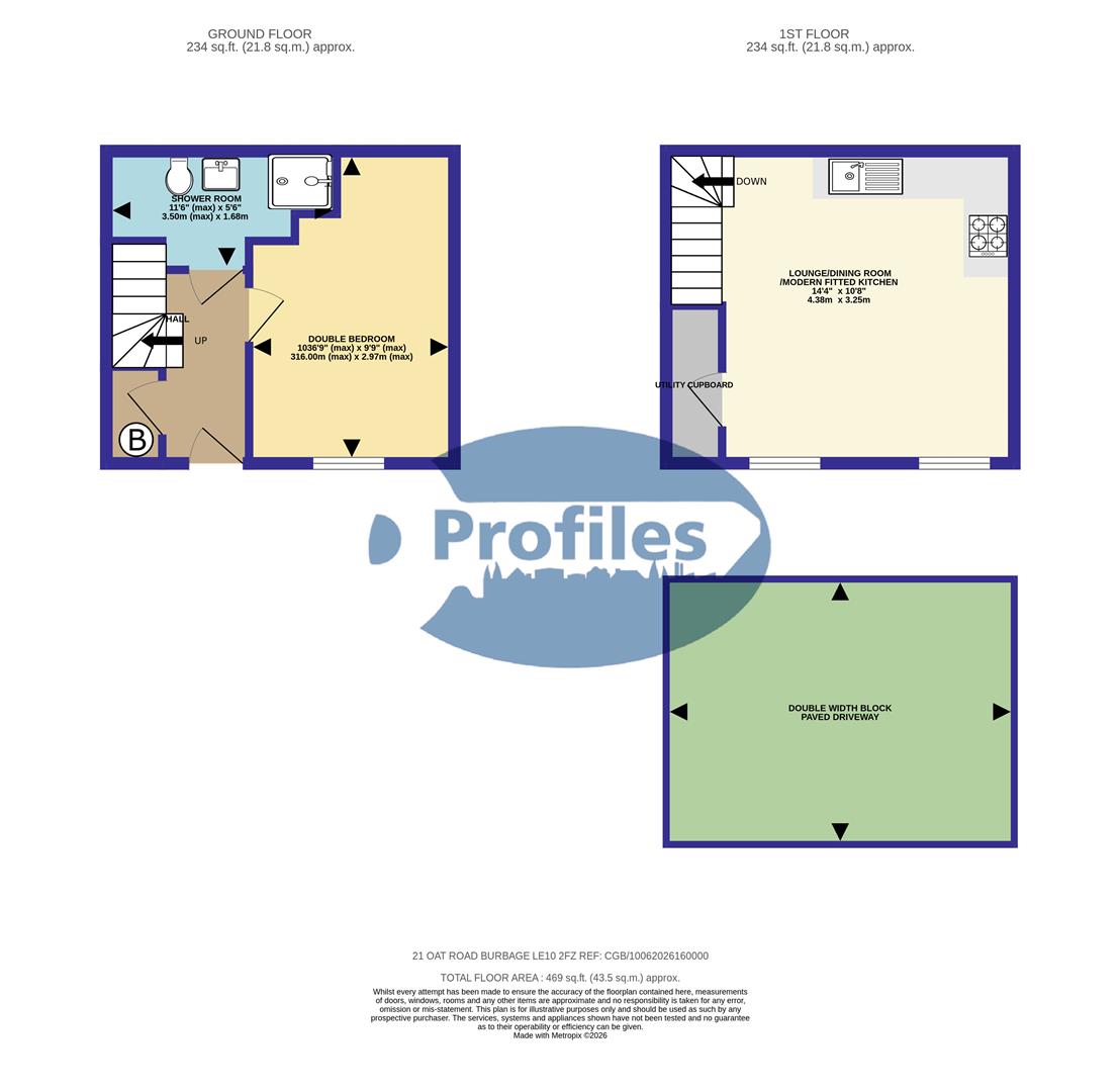 21, Oat Road, Hinckley floorplan