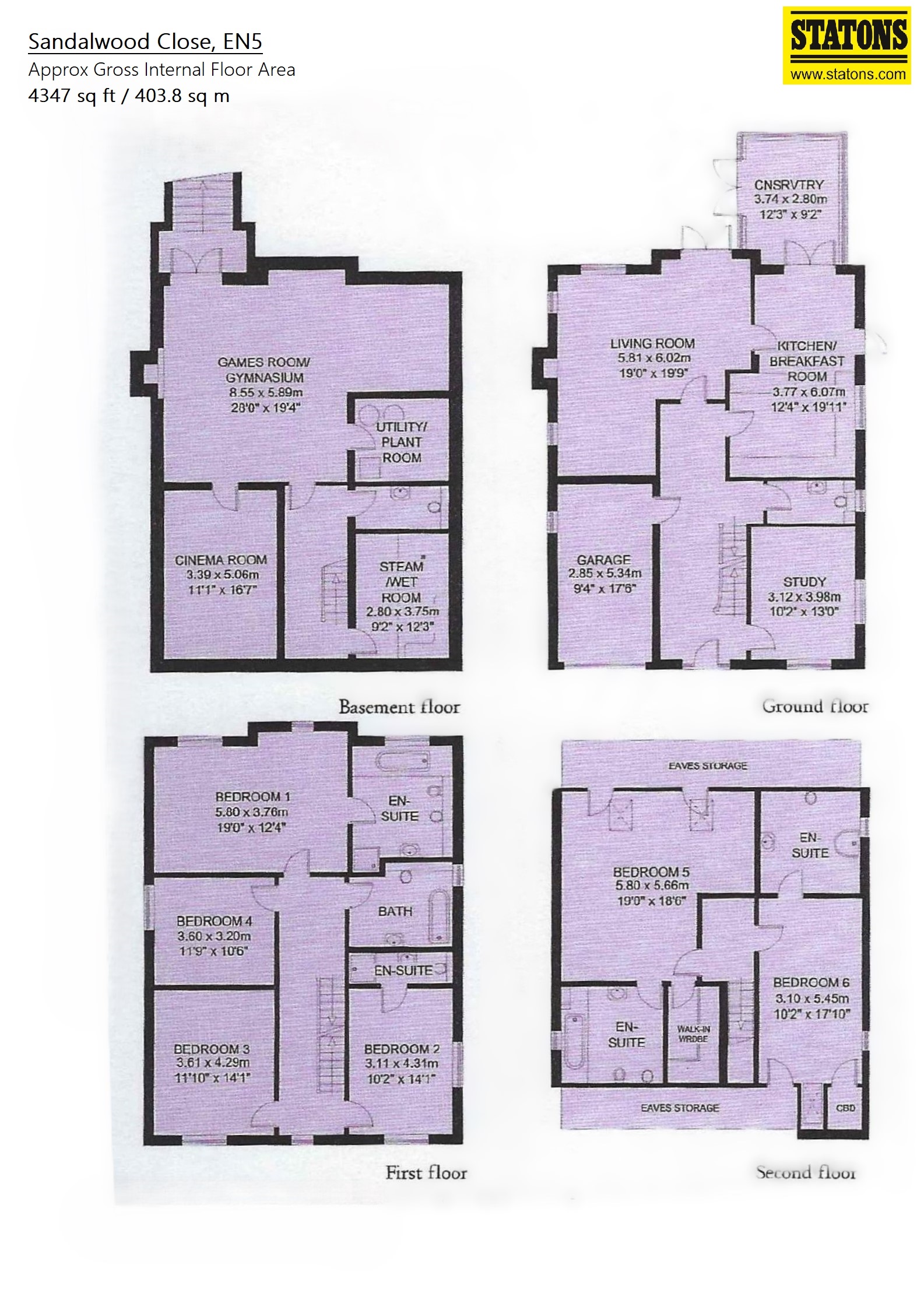Rose Manor, 4, Sandalwood Close, Hertfordshire floorplan