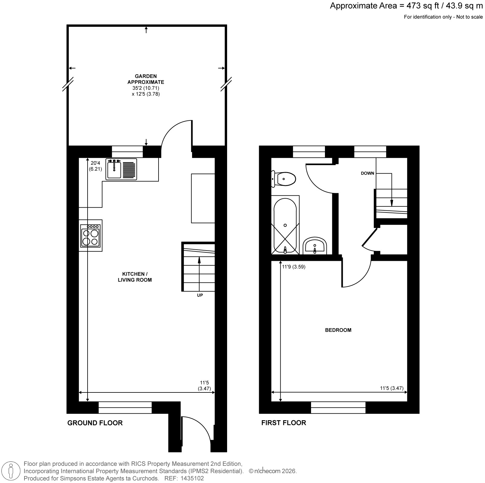 105, Sunbury Lane, Walton-On-Thames floorplan