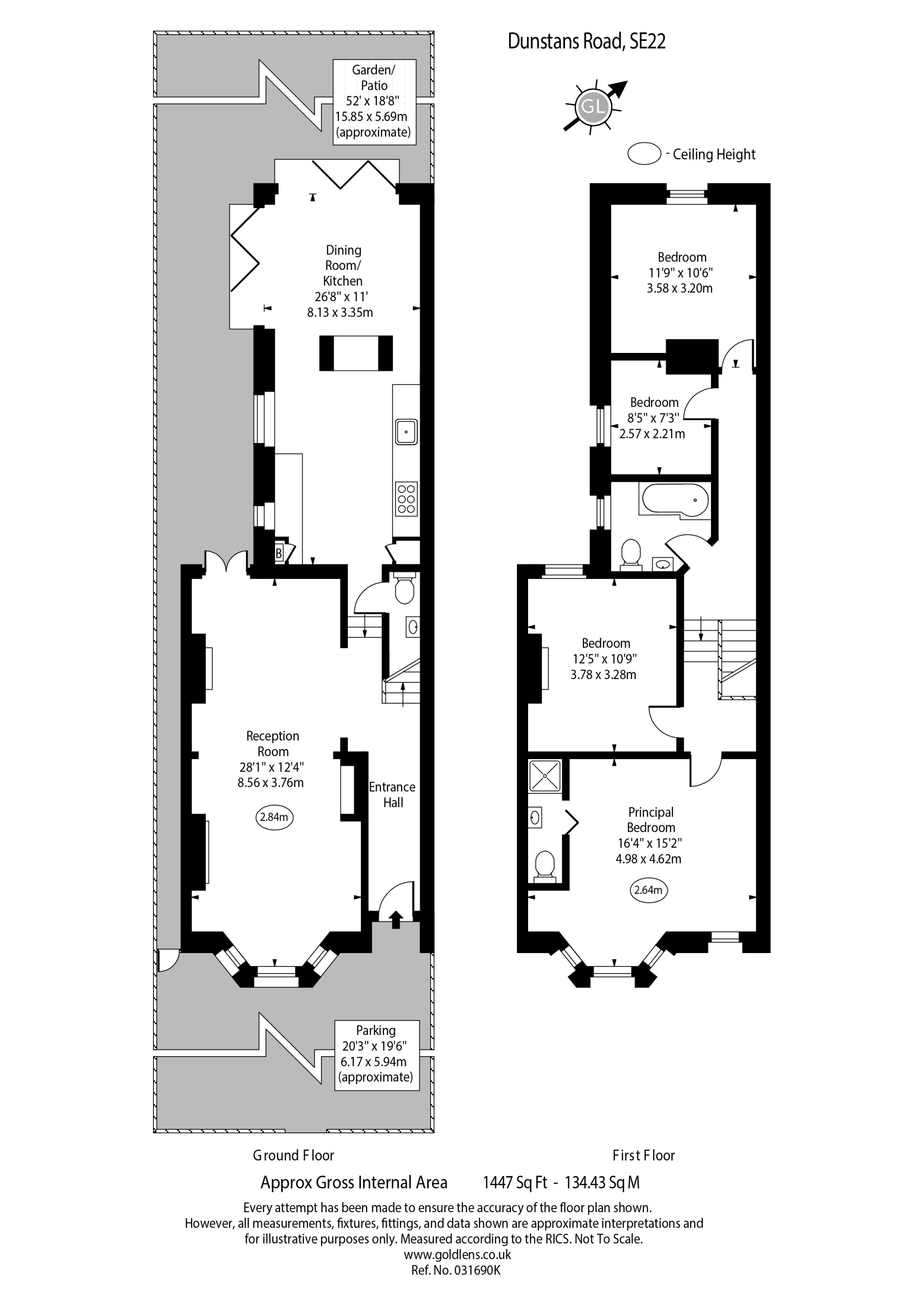 134, Dunstans Road, London floorplan