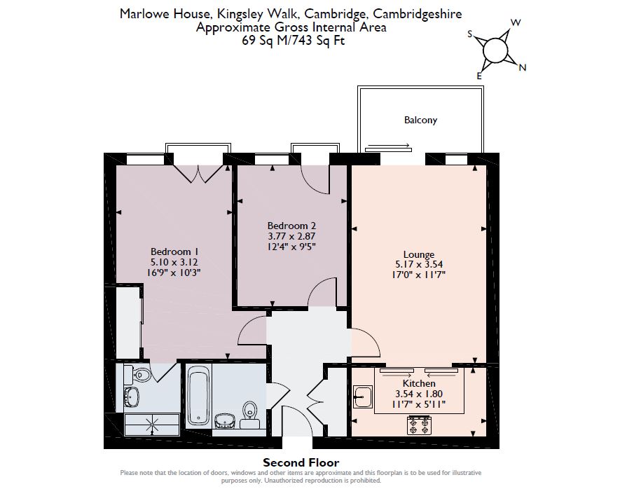 Kingsley Walk, Cambridgeshire floorplan