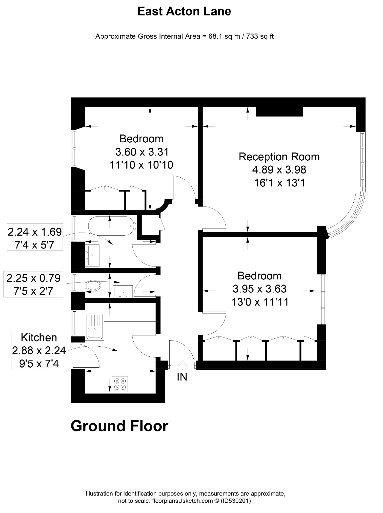 2 Bedrooms Flat for sale in East Acton Lane, London W3