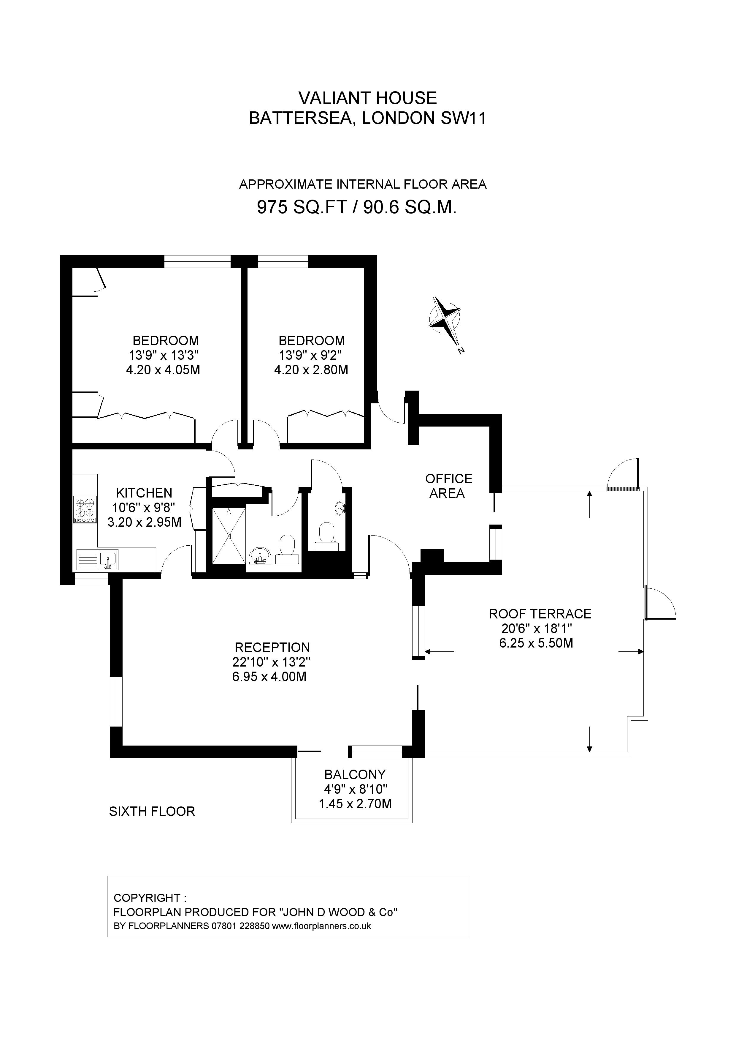 Flat 18,, Valiant House, London floorplan