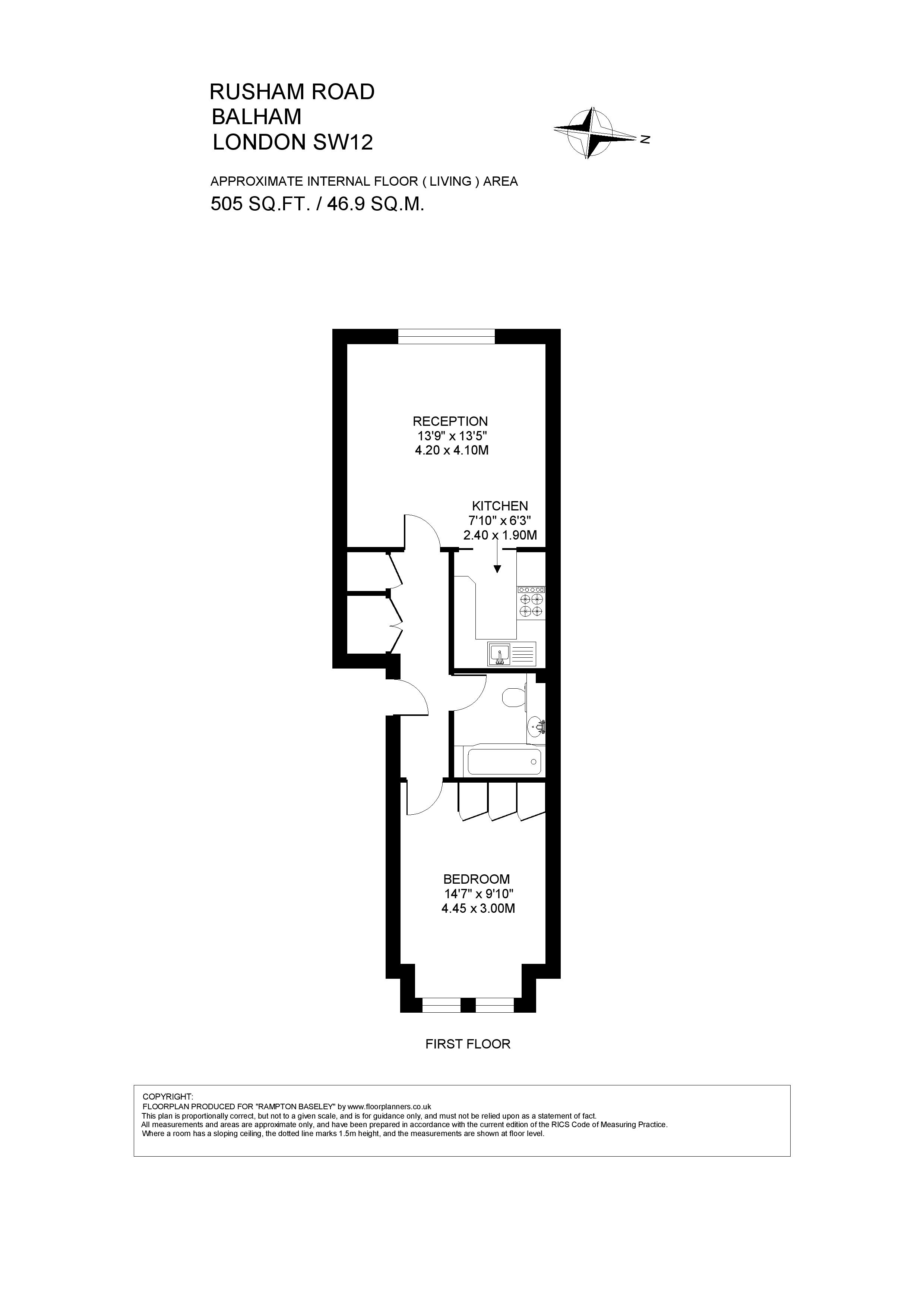 Flat 4 Priory Court, 21, Rusham Road, London floorplan