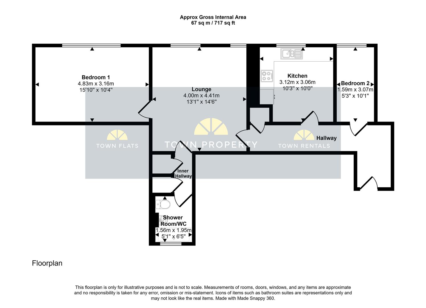 24, Tavistock, 12-14 Devonshire Place, Eastbourne floorplan