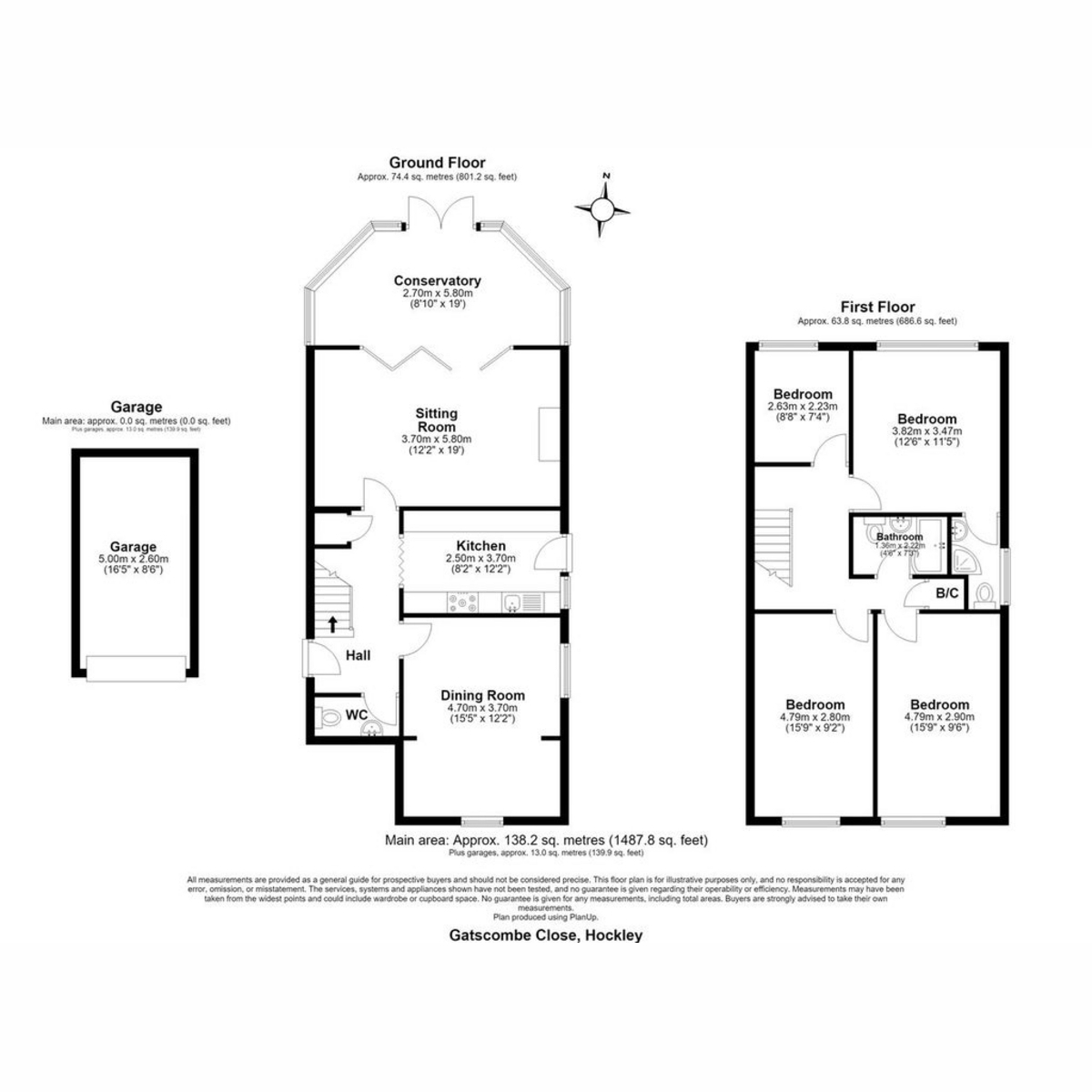 16, Gatscombe Close, Hockley floorplan
