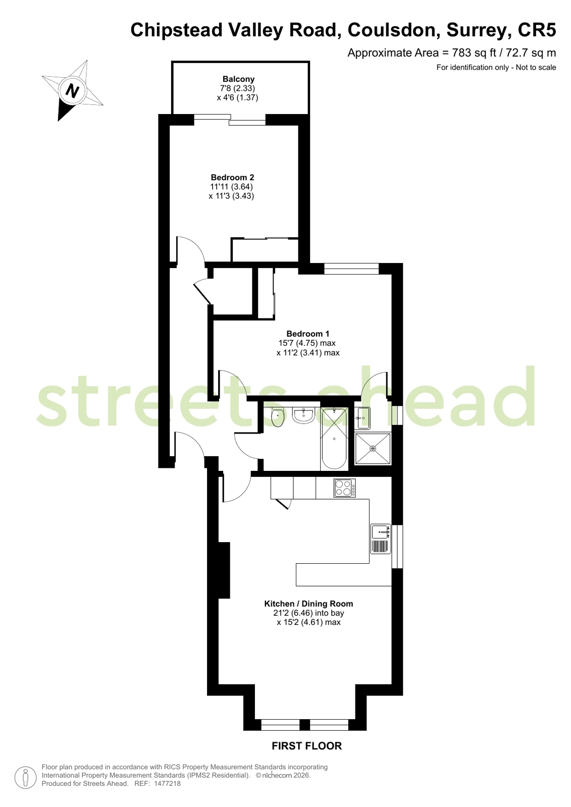 Flat 4, 177, Chipstead Valley Road, Coulsdon floorplan