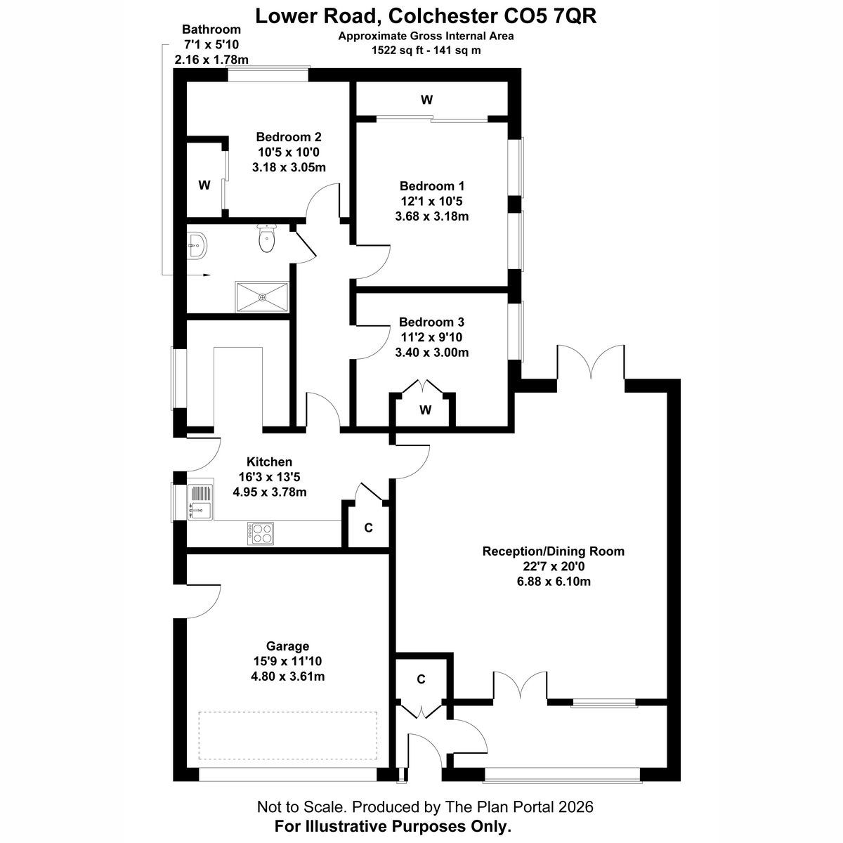 Whittakers, Lower Road, Peldon floorplan