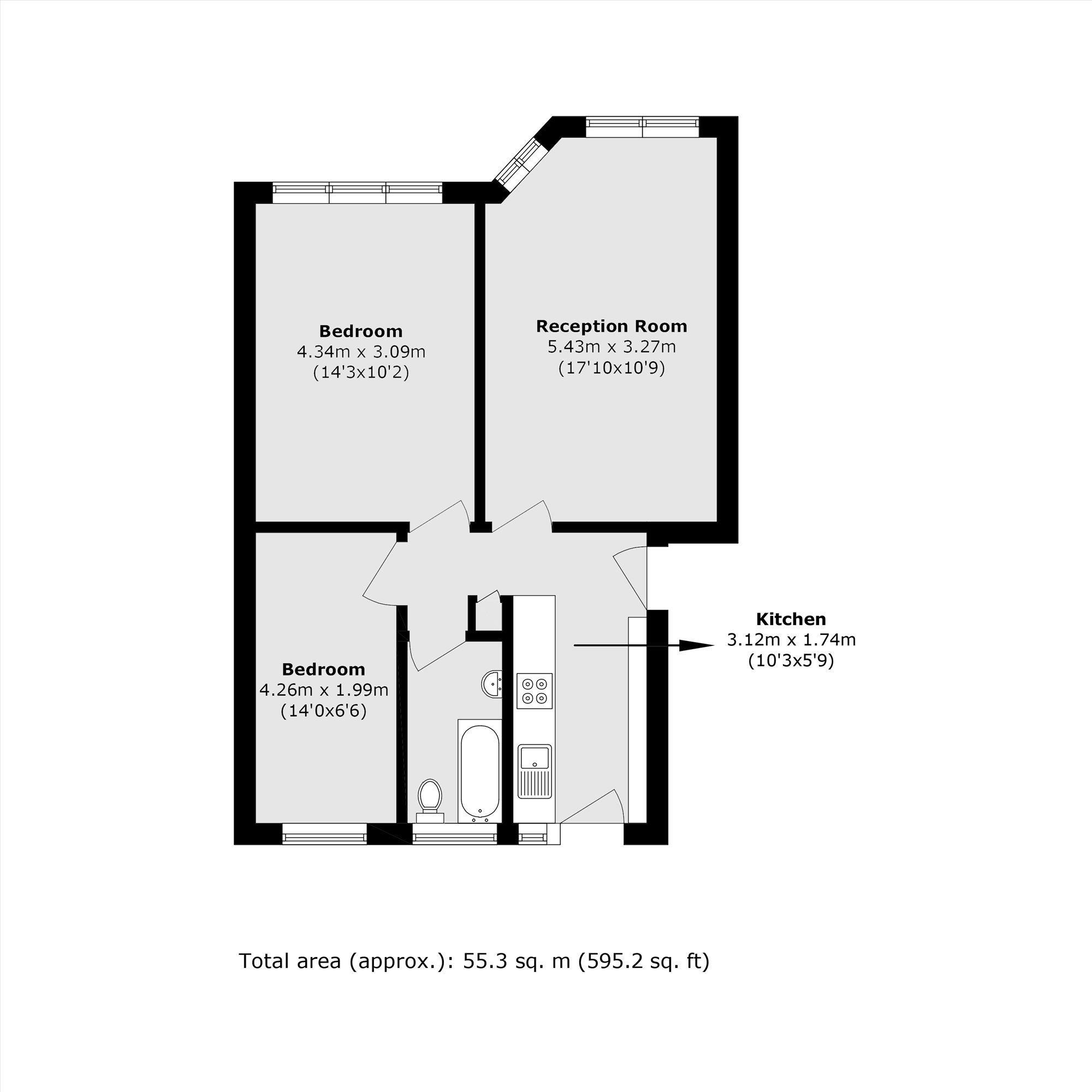 2 Teesdale Court, London Road, Isleworth floorplan