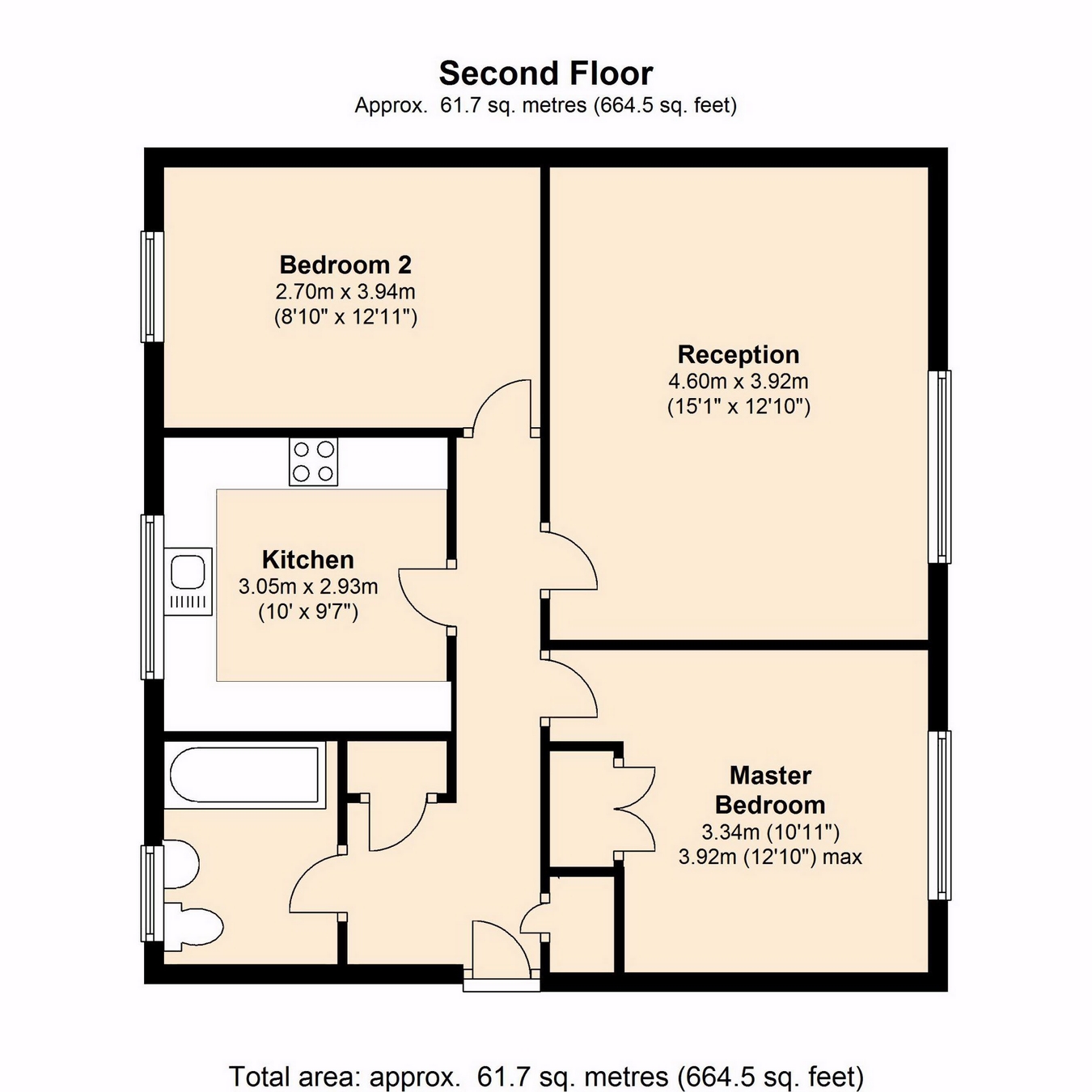 2 Bedrooms Flat to rent in Windmill Road, London W5