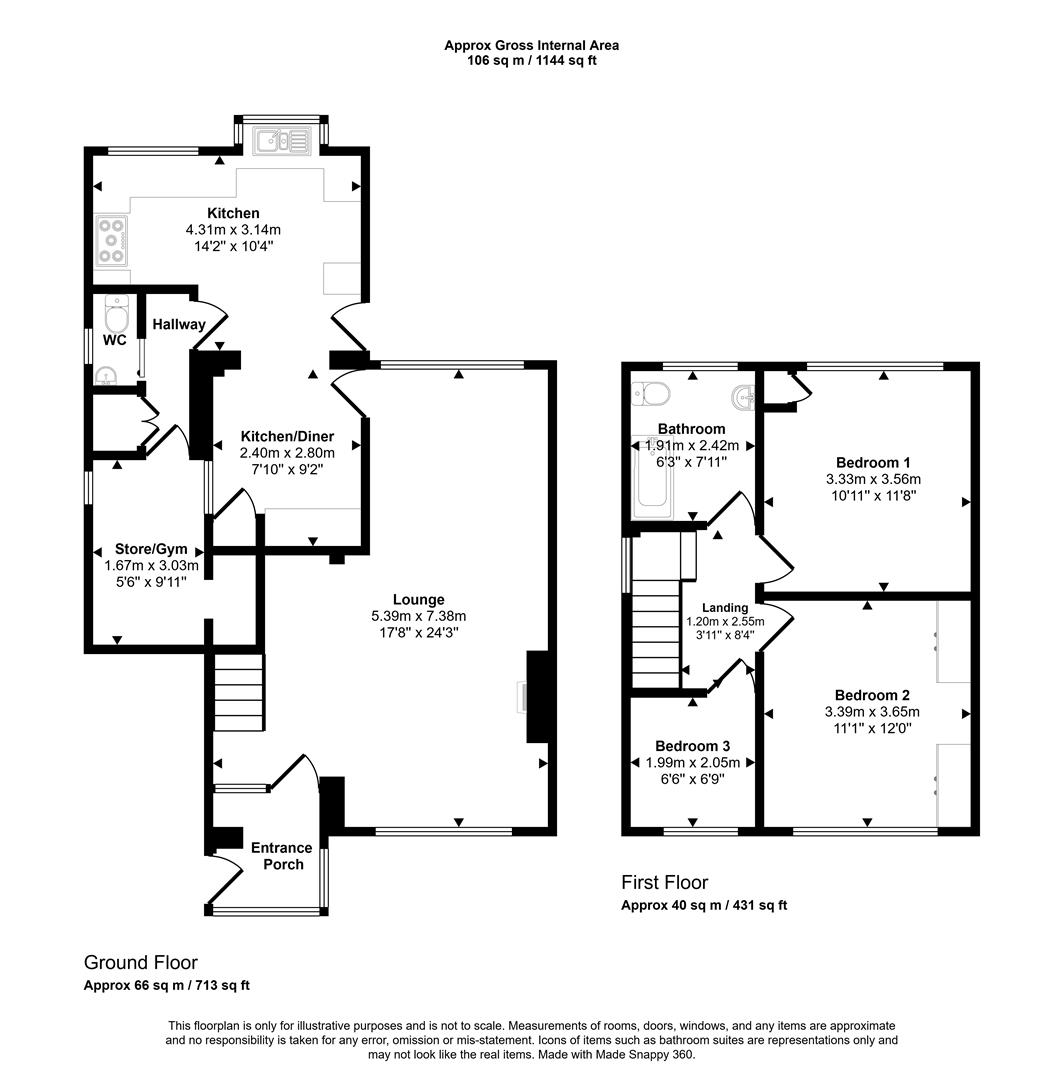 15, Hallowes Drive, Dronfield floorplan