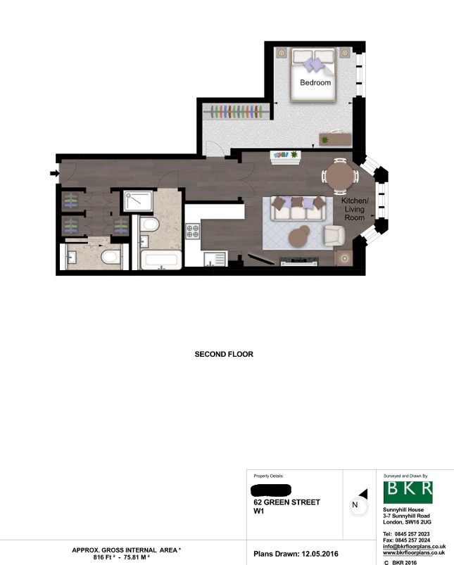 Apartment 2.3,  62, Green Street, LONDON floorplan