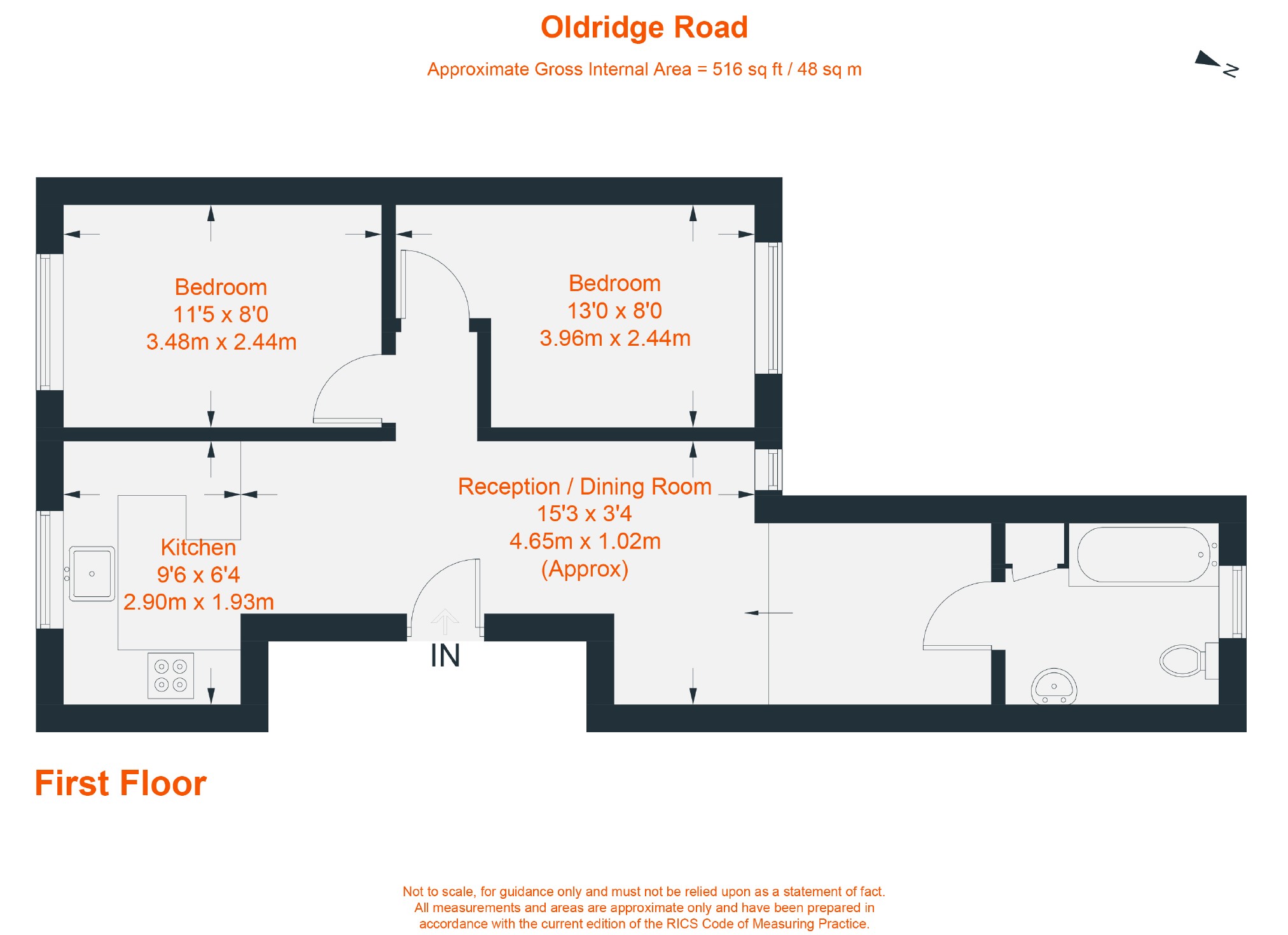 2 Bedrooms Flat to rent in Oldridge Road, London SW12