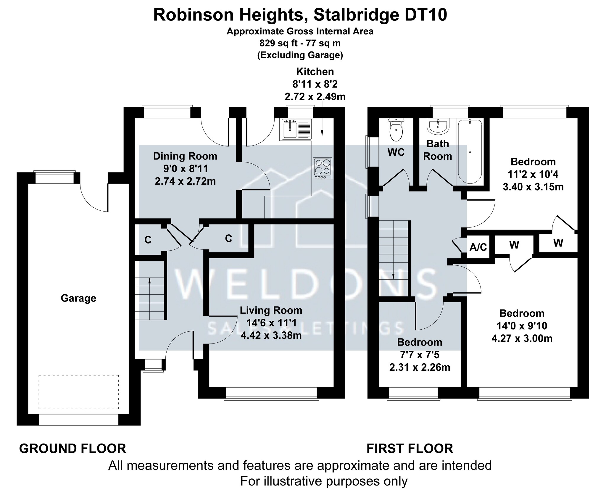 6 Robinson Heights, Stalbridge, Sturminster Newton floorplan