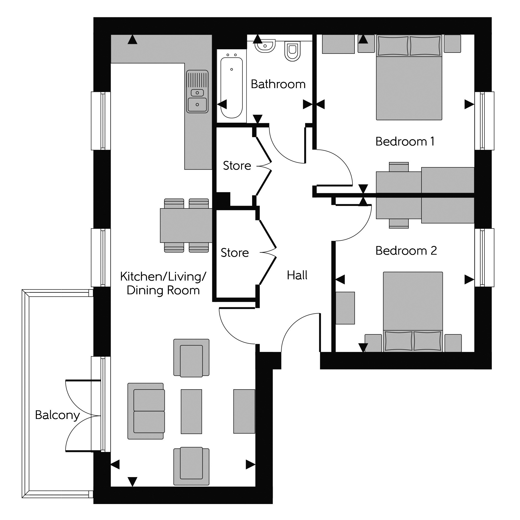 294, Washmill Gardens, Northfleet floorplan