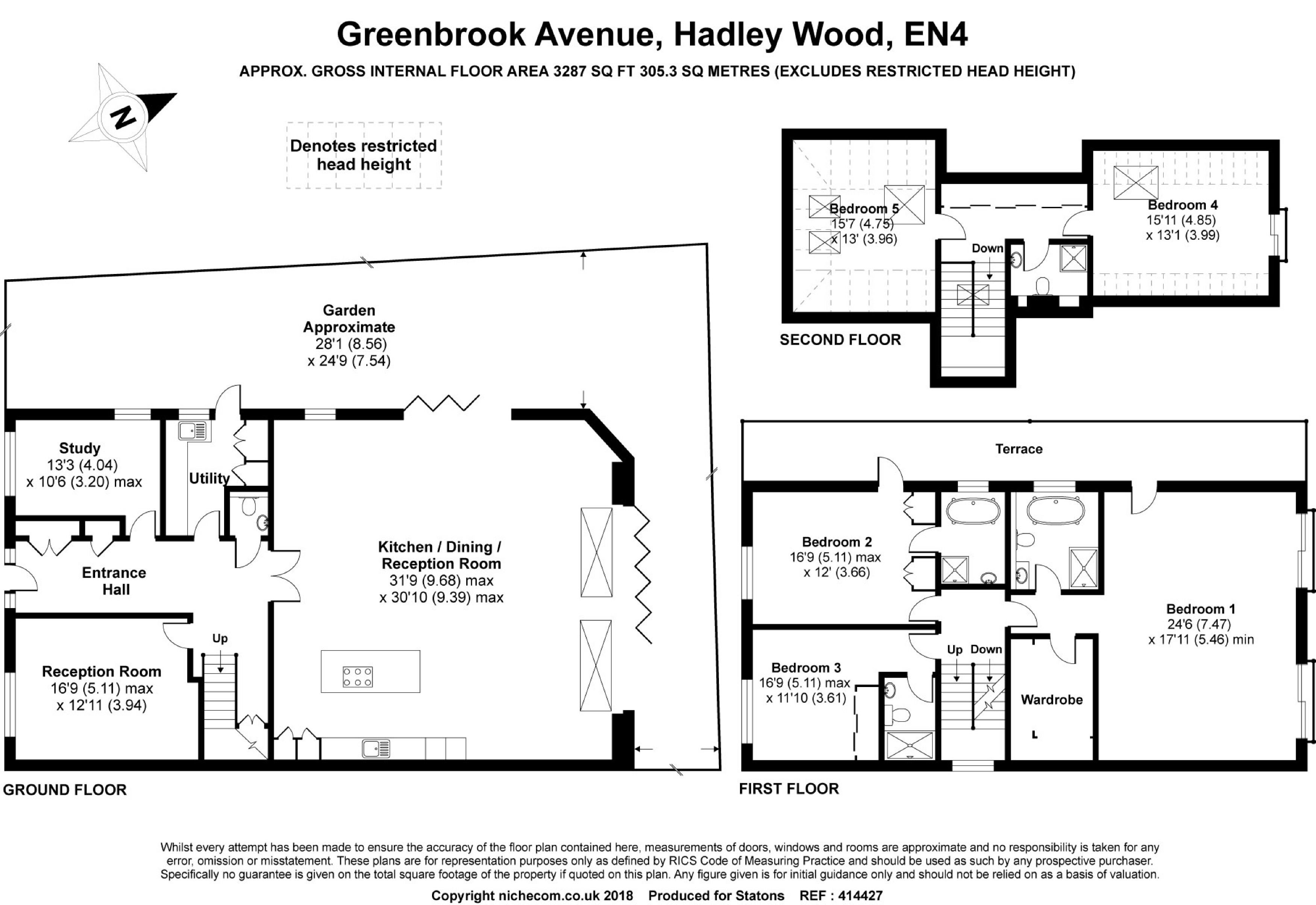 5 Bedrooms  for sale in Greenbrook Avenue, Hadley Wood, Hertfordshire EN4