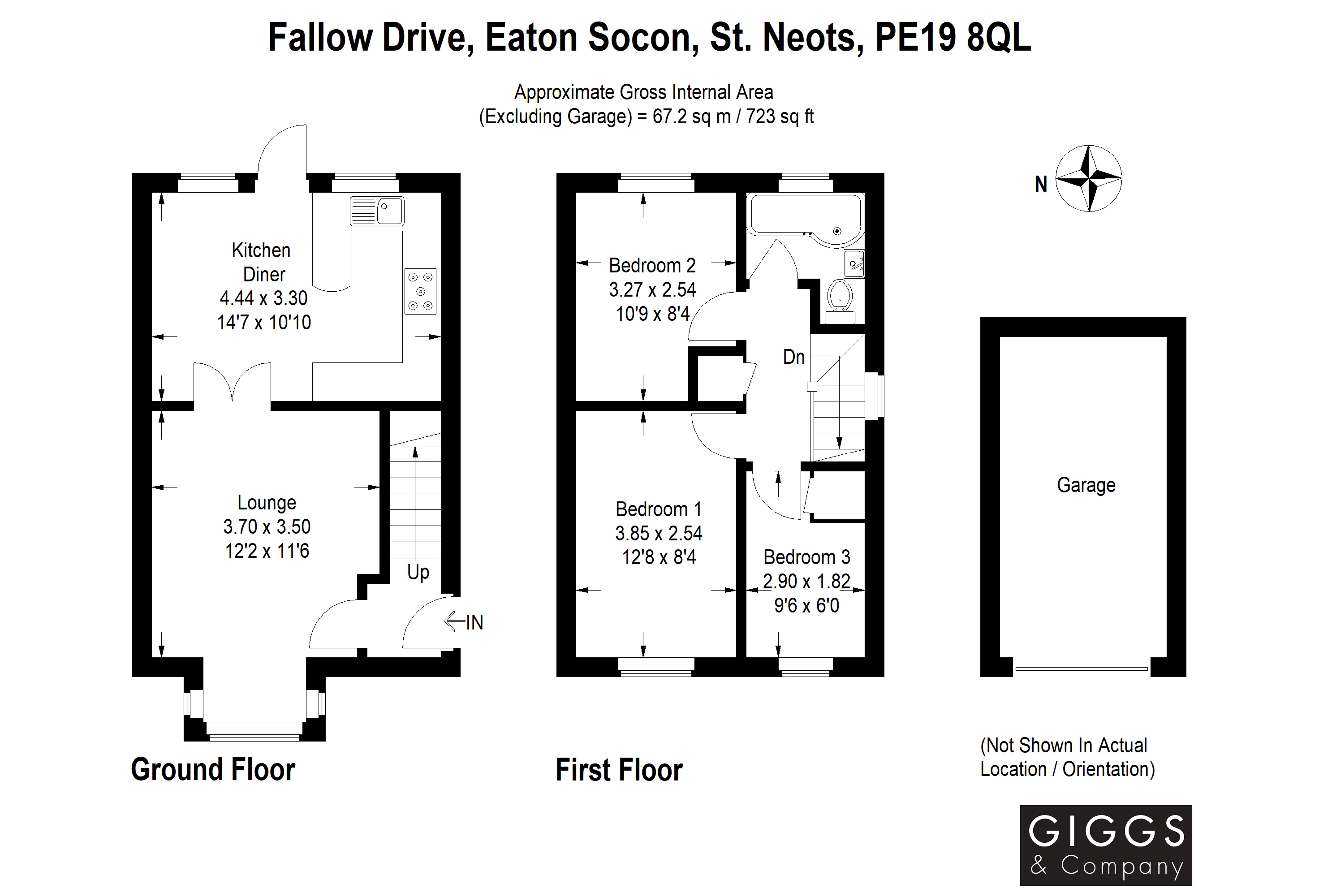 3 Bedrooms End terrace house for sale in Fallow Drive, Eaton Socon, St. Neots, Cambridgeshire PE19