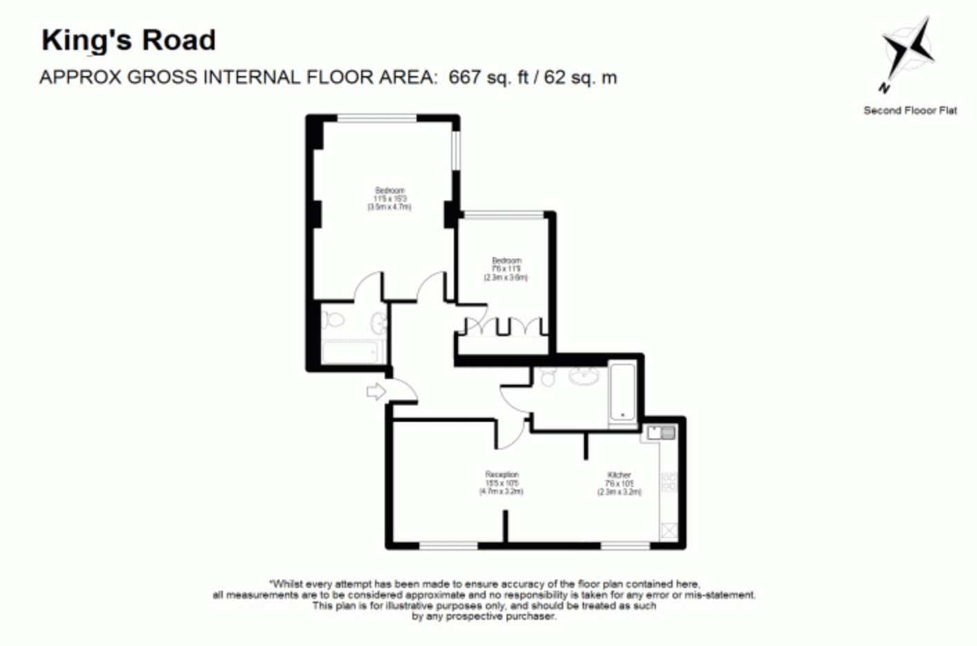 2 Bedrooms Flat to rent in Kings Road, Chelsea SW10