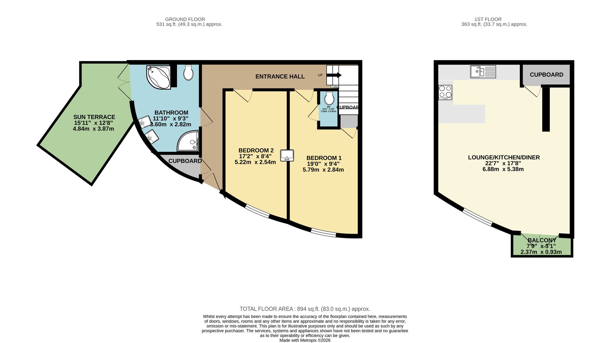 Apt 5, Lockton House Peasholm Gap, Scarborough floorplan