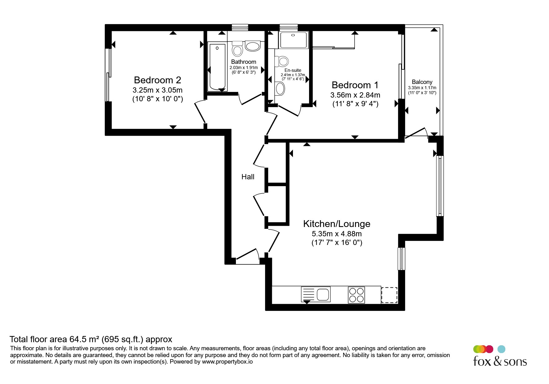Flat 7, Sunset, 16, South Coast Road, Peacehaven floorplan