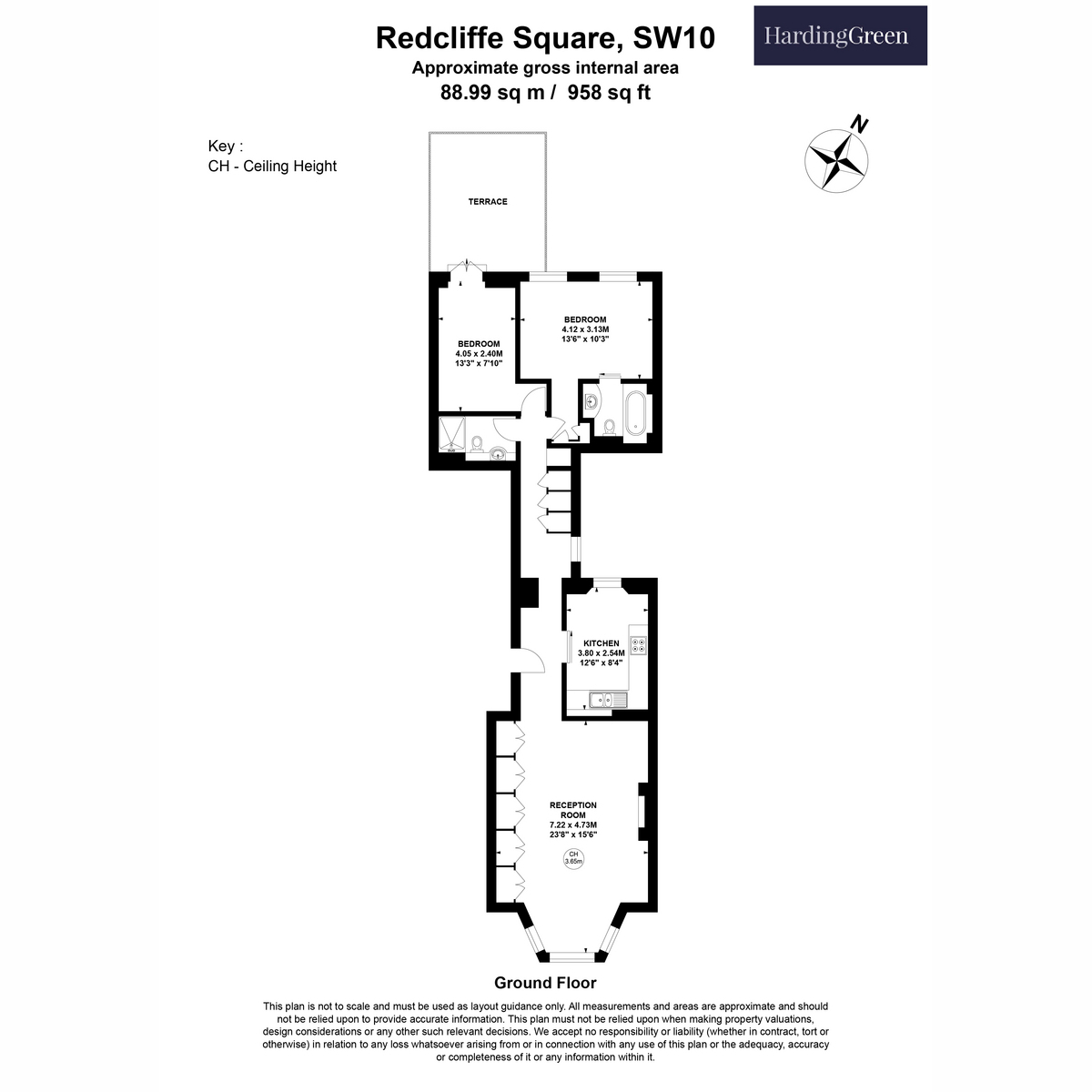 Flat Flat 5, 34, Redcliffe Square, London floorplan