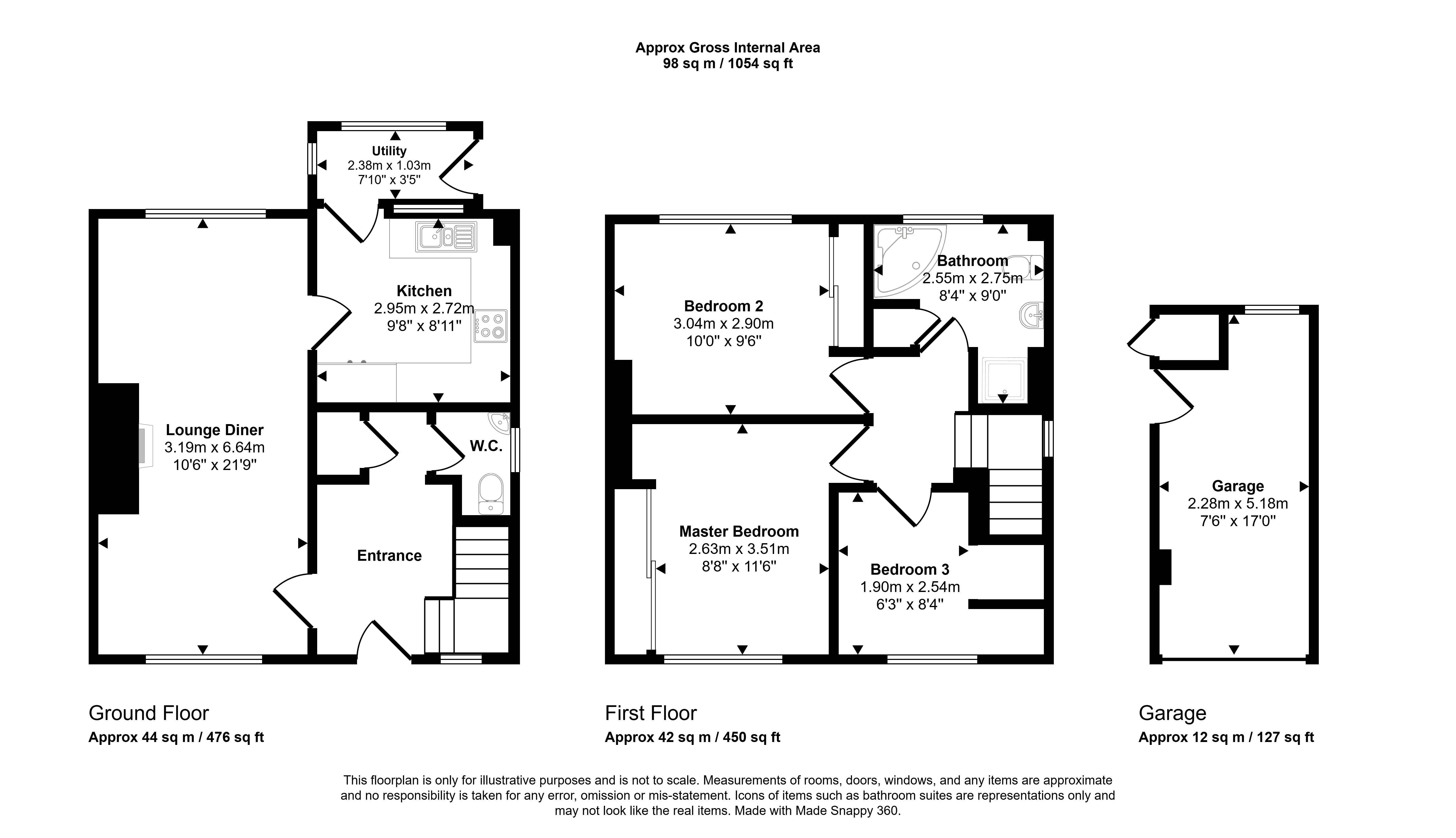 19, Fernley Villas, Cramlington floorplan