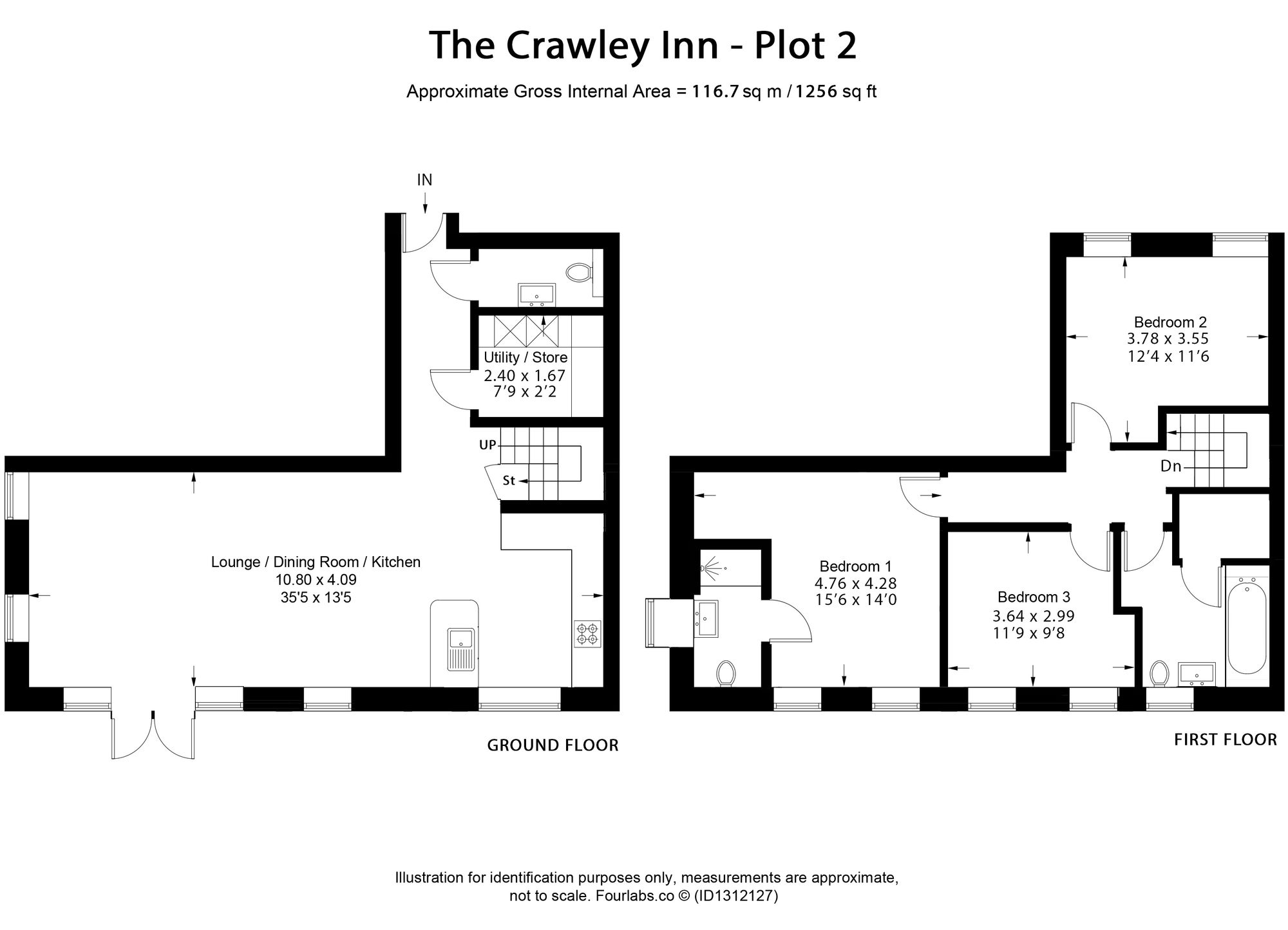 Plot 2a, The Crawley Inn, Crawley floorplan