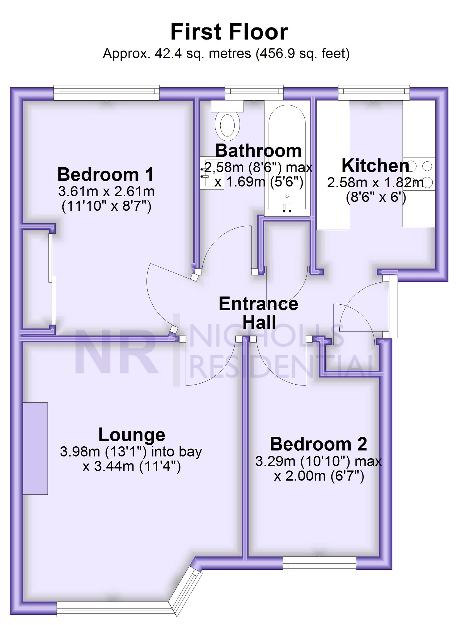 5, Central Gardens, Morden floorplan