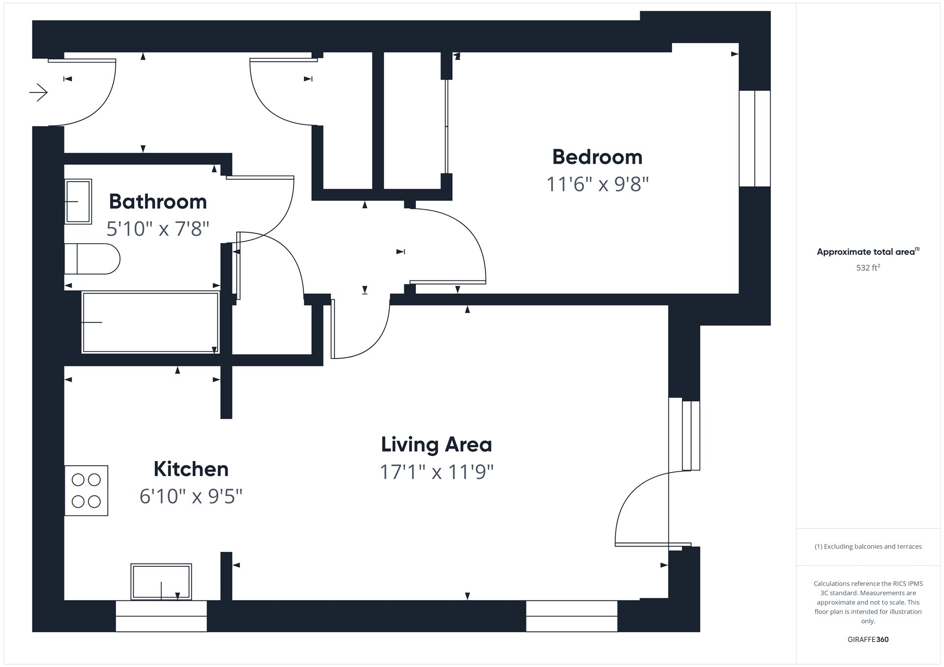 Flat 46, Quadrivium Point,, Tuns Lane, Slough floorplan
