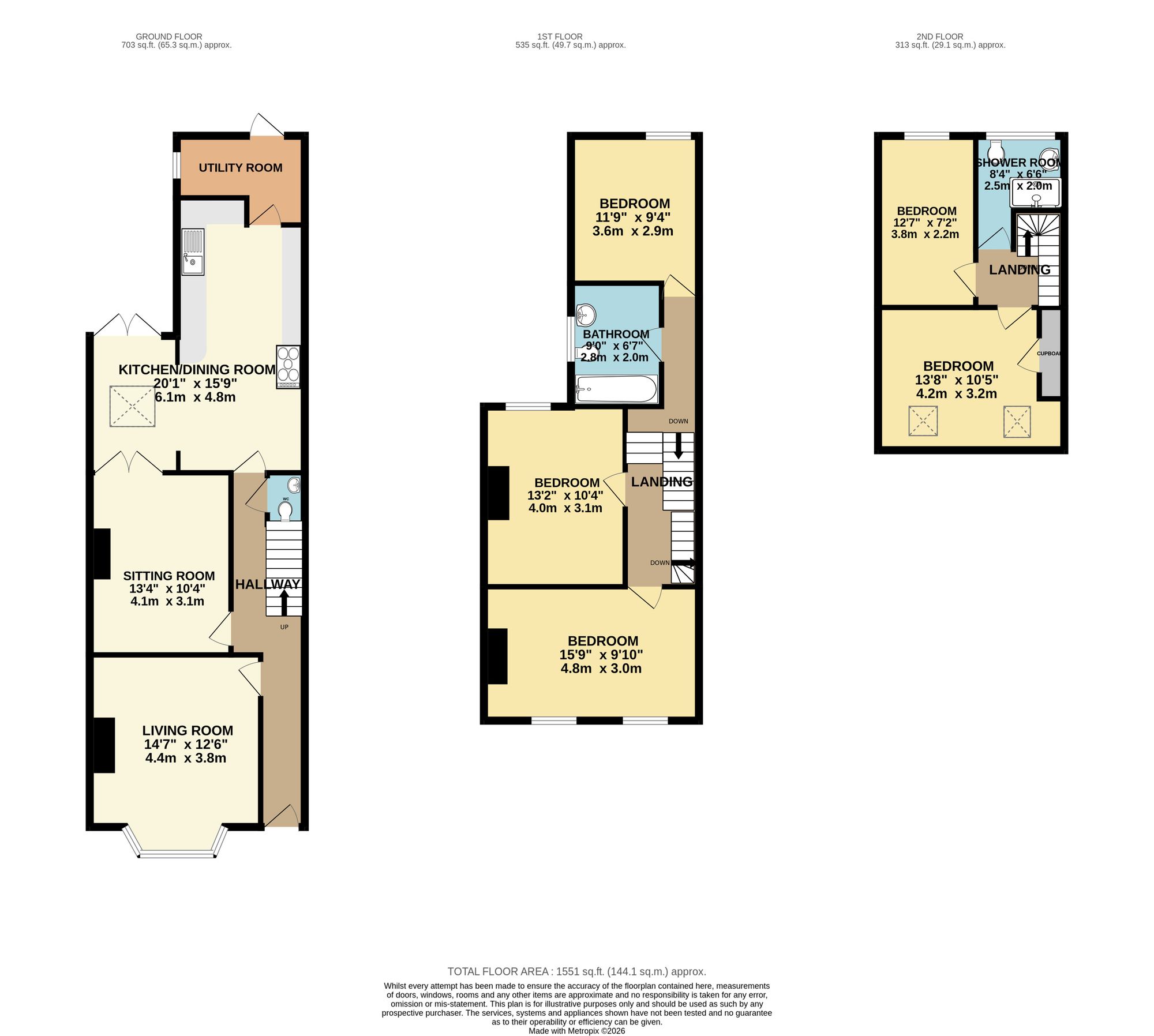 51 Belvedere Road, Taunton floorplan