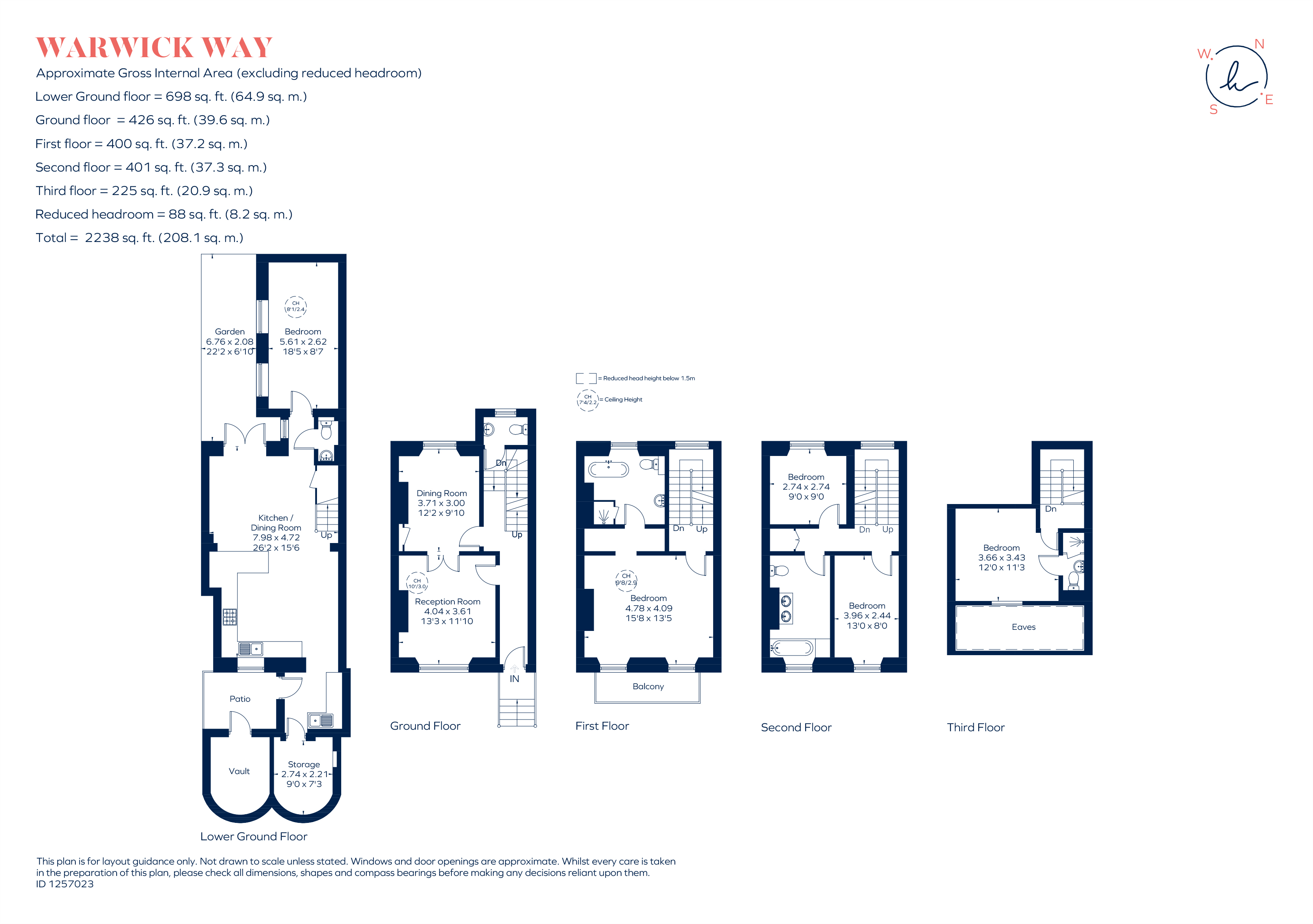 71, Warwick Way, London floorplan