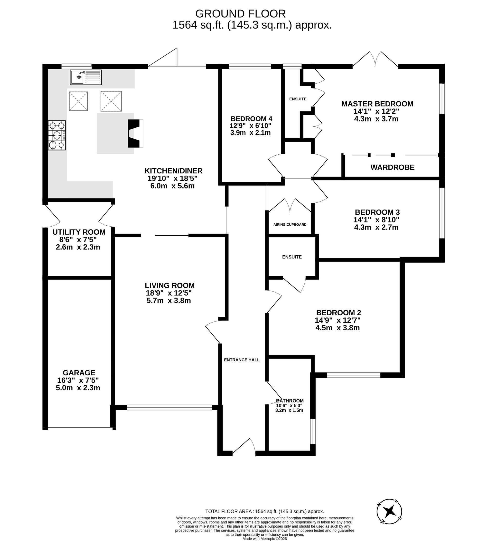 14 St. Marys Close, Southam floorplan