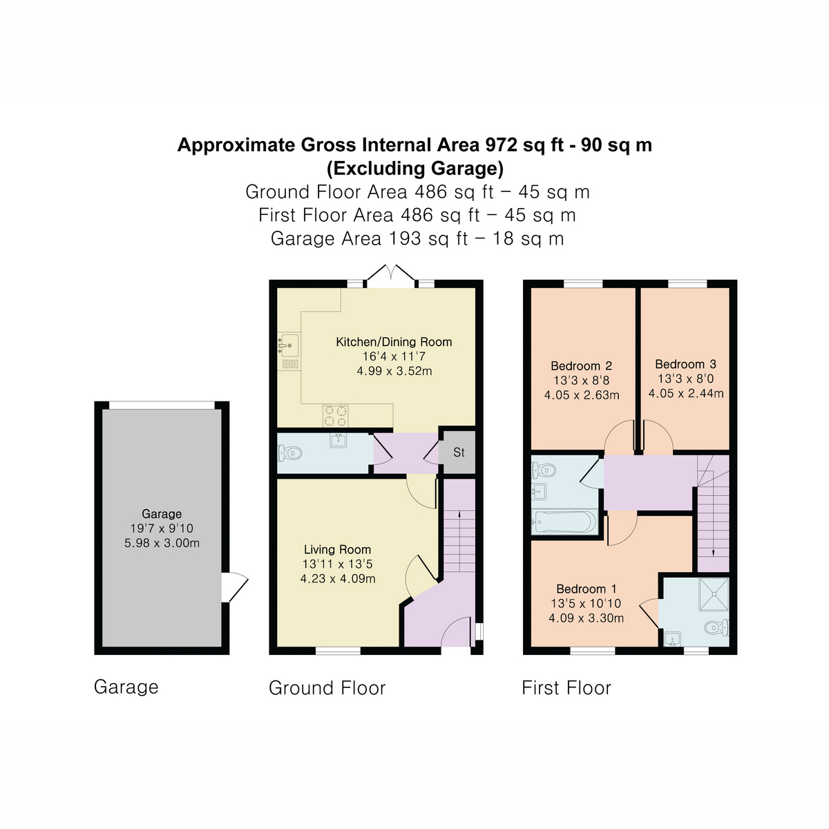 3, Adlam Close, Bordon floorplan
