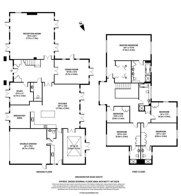 5 Bedrooms  to rent in Broadwater Road South, Burwood Park, Walton On Thames KT12