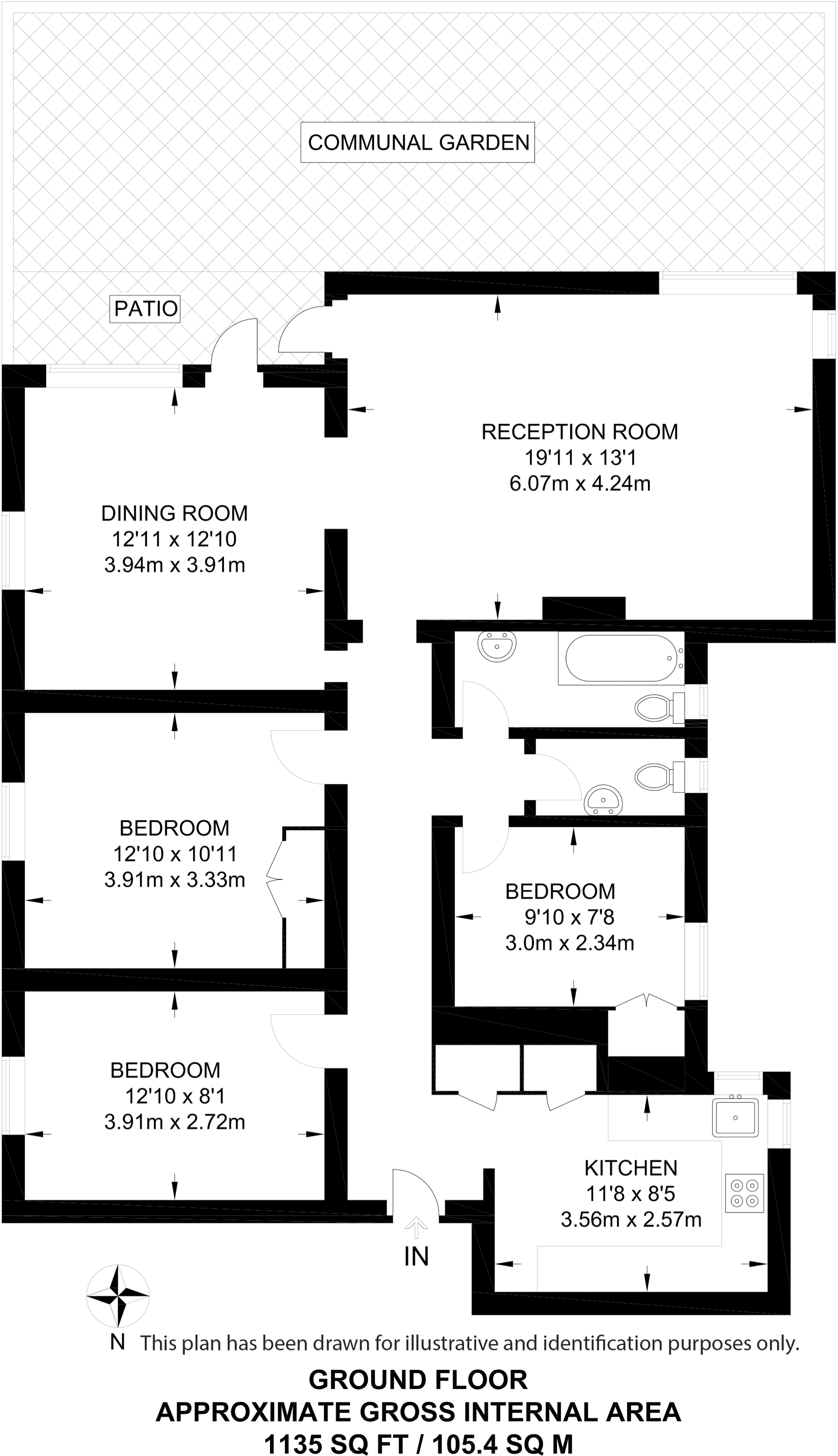 Wimbledon Park Side, Wimbledon, London SW19, 3 bedroom flat for sale