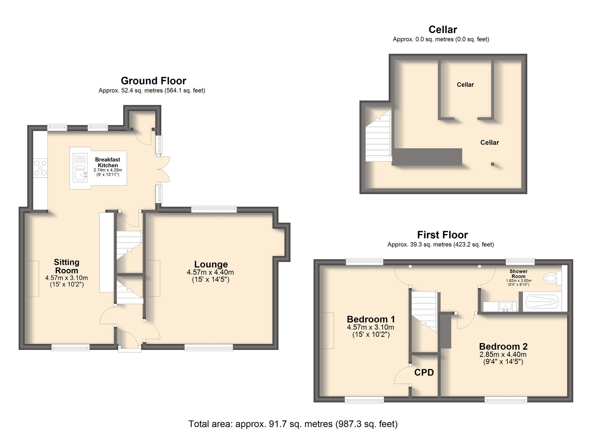 335 Baslow Road, Sheffield floorplan
