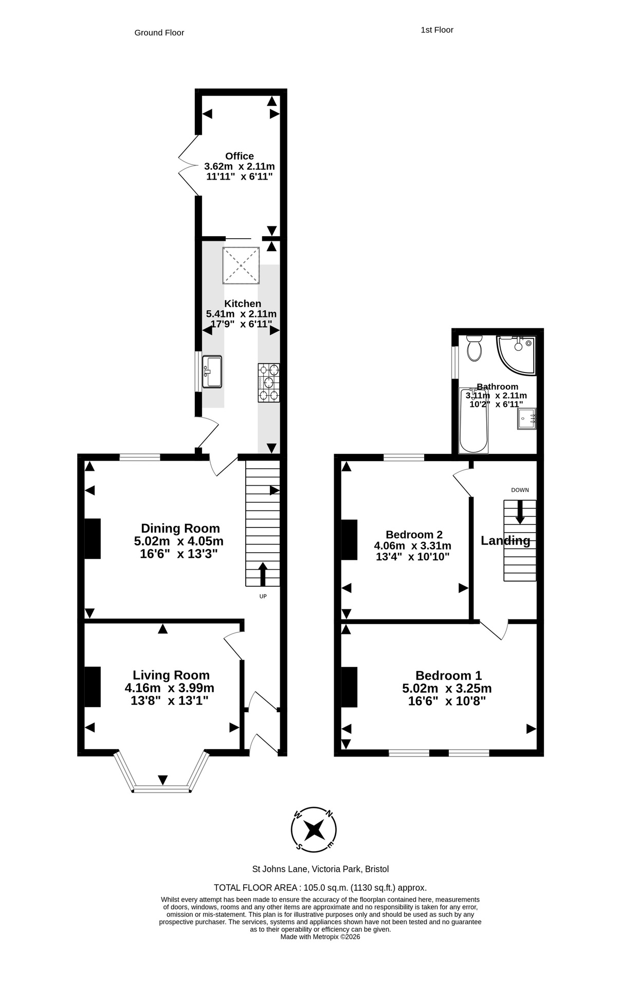 56 St Johns Lane, Bristol floorplan