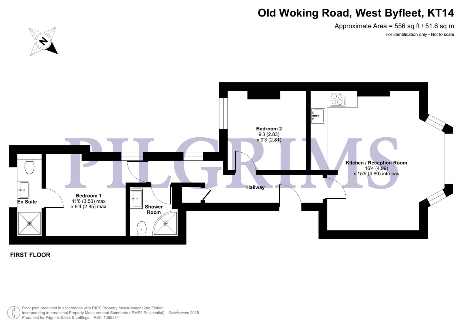 Flat 1, 15A, Old Woking Road, Surrey floorplan