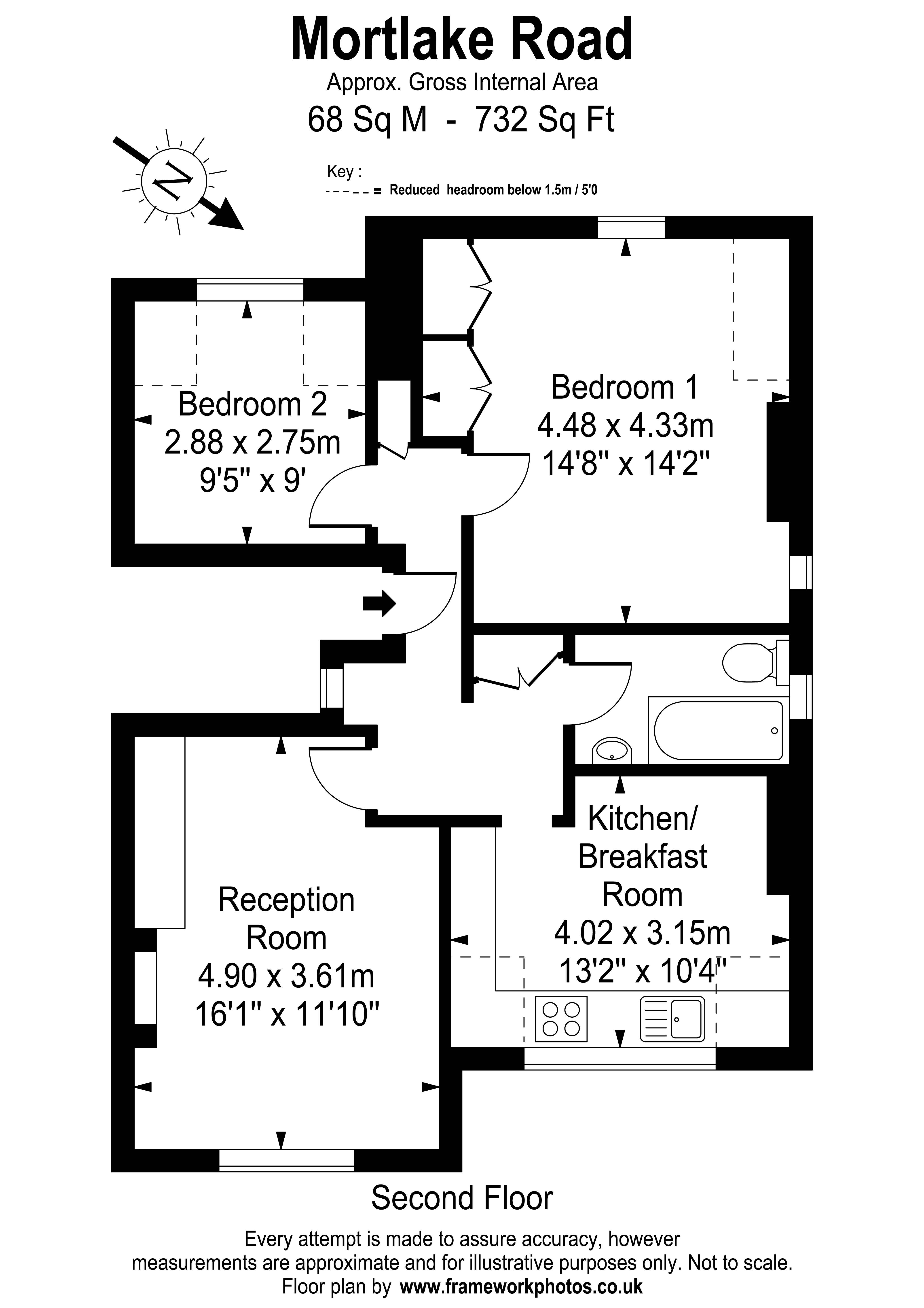 Mortlake Road, Kew, Surrey TW9, 2 bedroom flat for sale 65563243