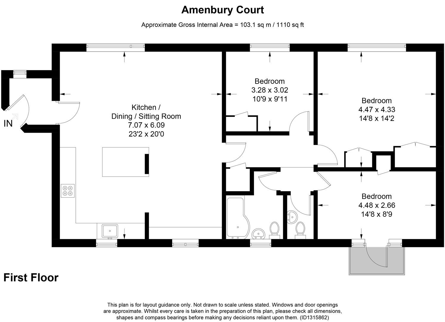 2, Amenbury Court, Harpenden floorplan