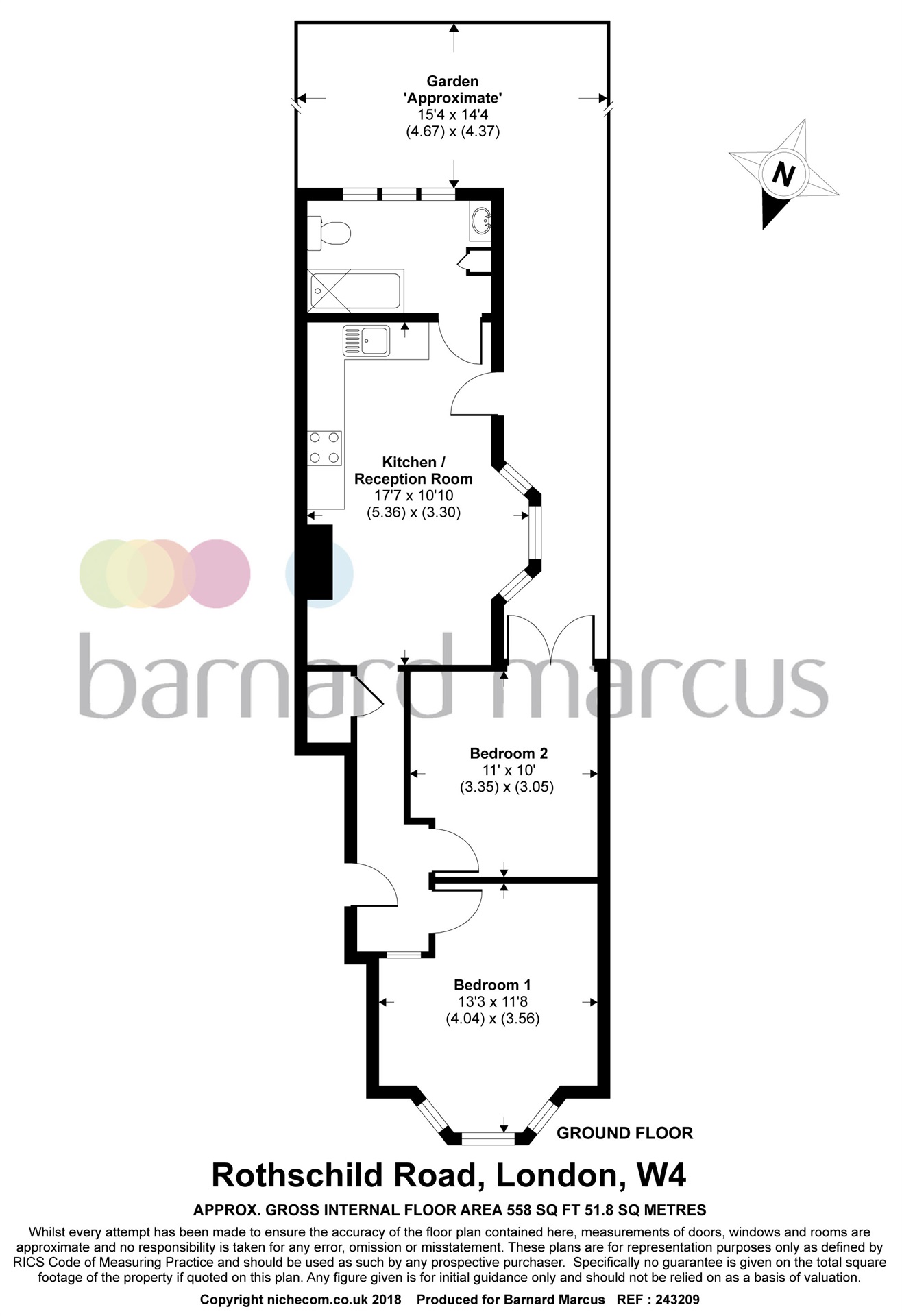 2 Bedrooms Flat for sale in Rothschild Road, Chiswick, London W4