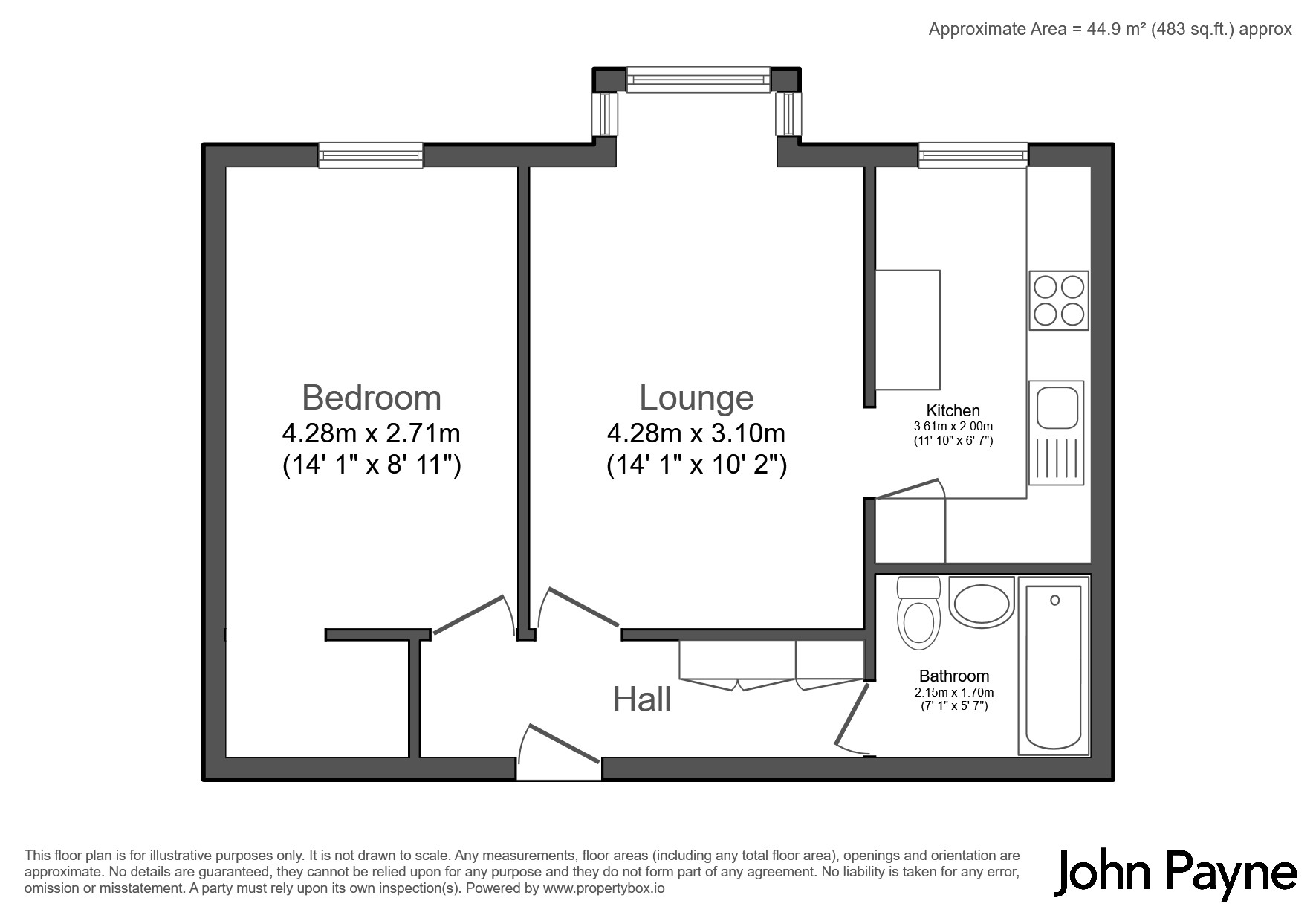 Flat 4, Icough Court, Hassendean Road, London floorplan
