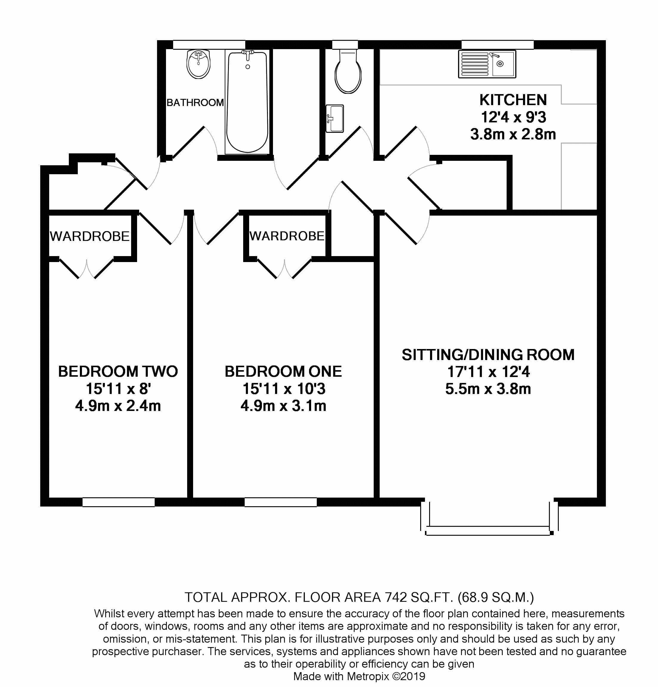2 Bedrooms Flat for sale in Somerstown, Chichester PO19