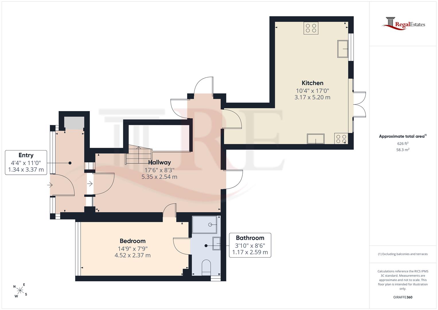 Room 4, 6, Columbia Avenue, Edgware floorplan