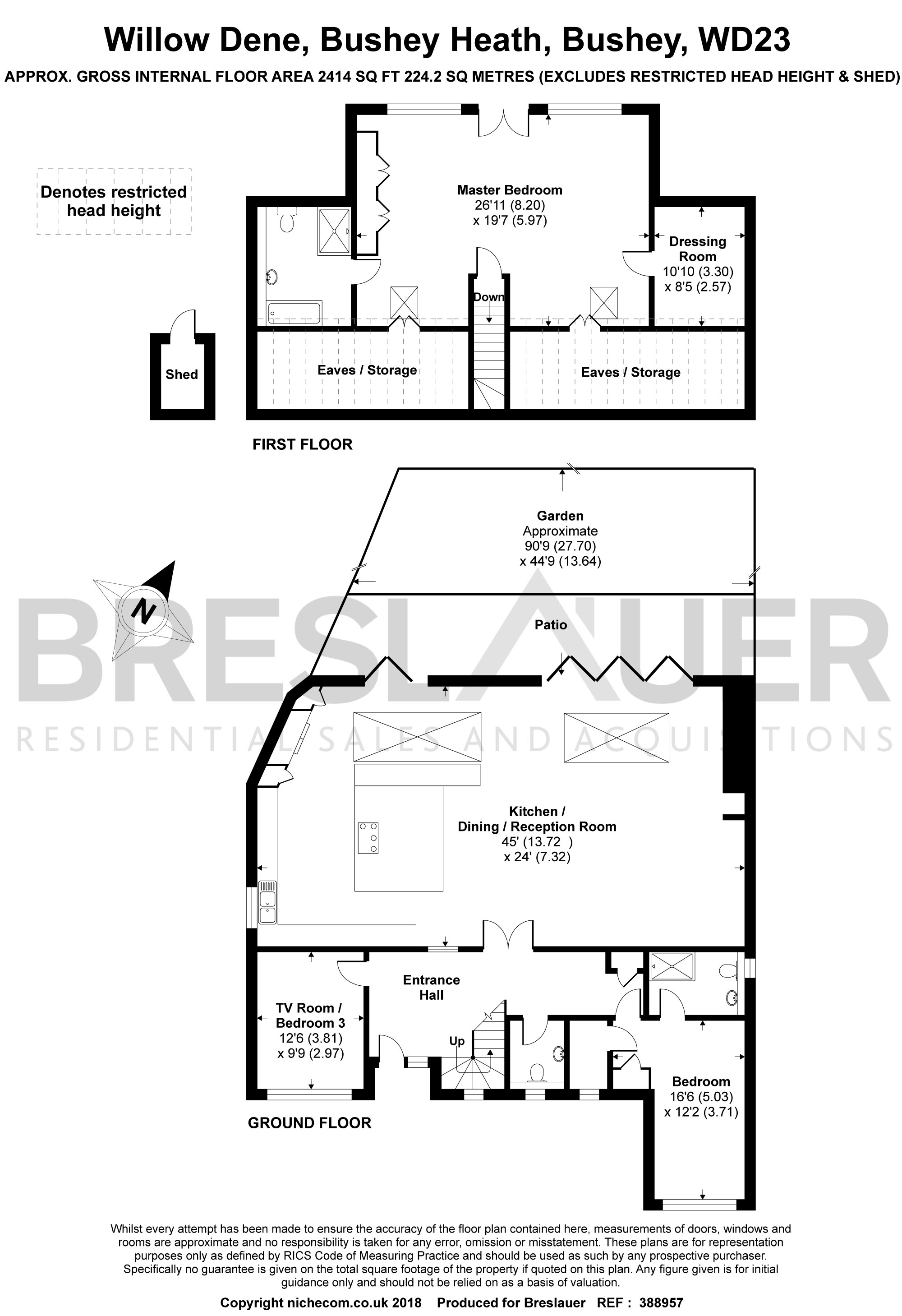 3 Bedrooms Bungalow for sale in Willow Dene, Bushey Heath WD23