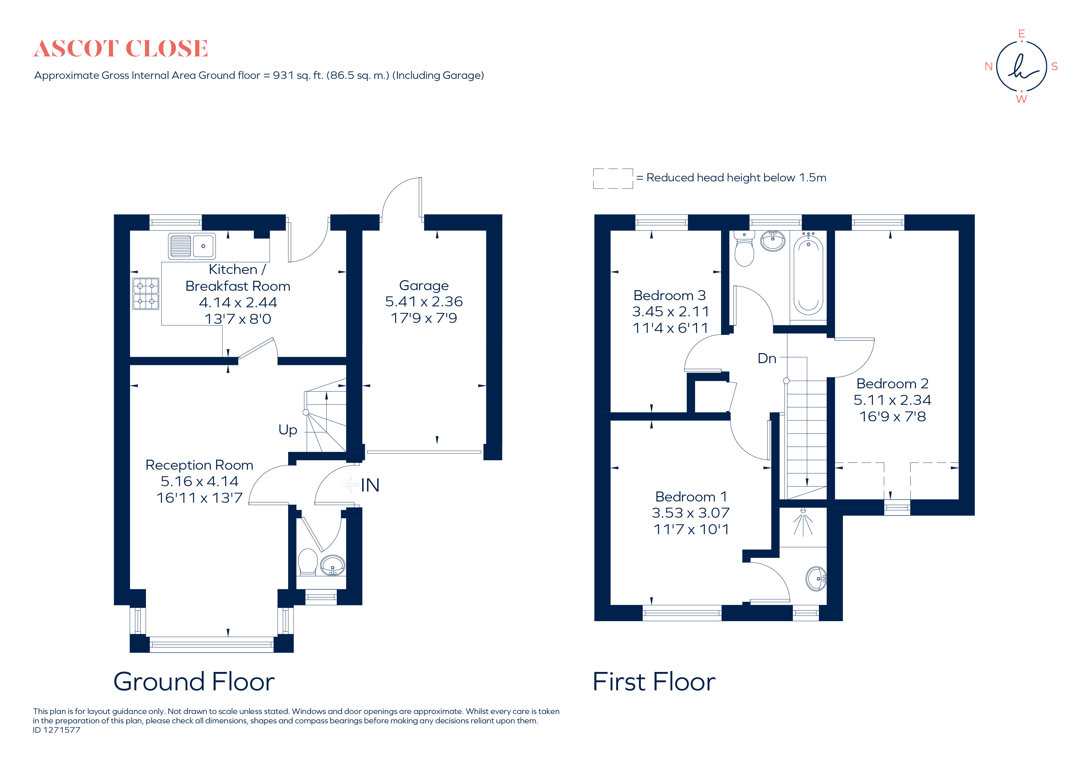 31, Ascot Close, Stratford-Upon-Avon floorplan